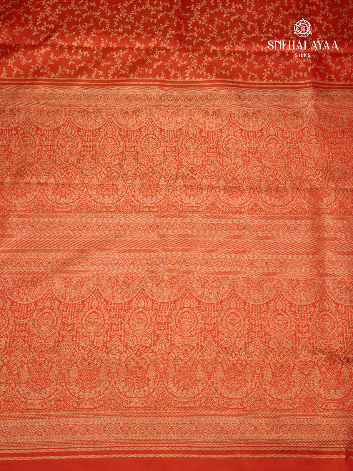 Rust Orange Kanjivaram Silk Saree