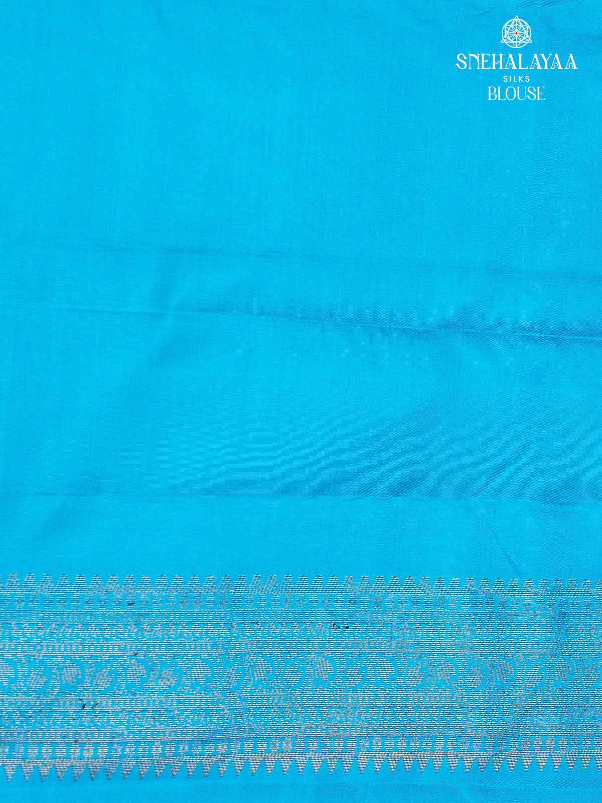 Cyan Blue Kanjivaram Silk Saree