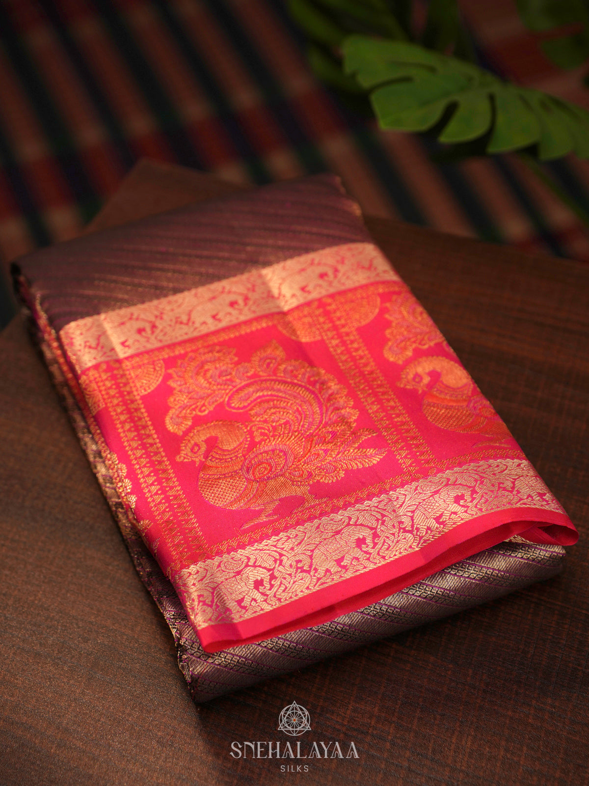 Purple Kanjivaram Silk Saree