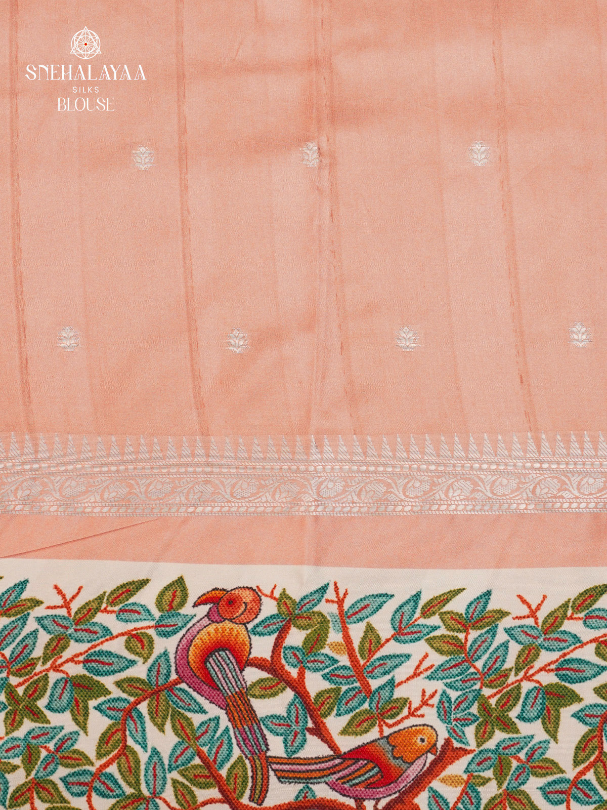Pale Pink Banaras Dola Silk Saree