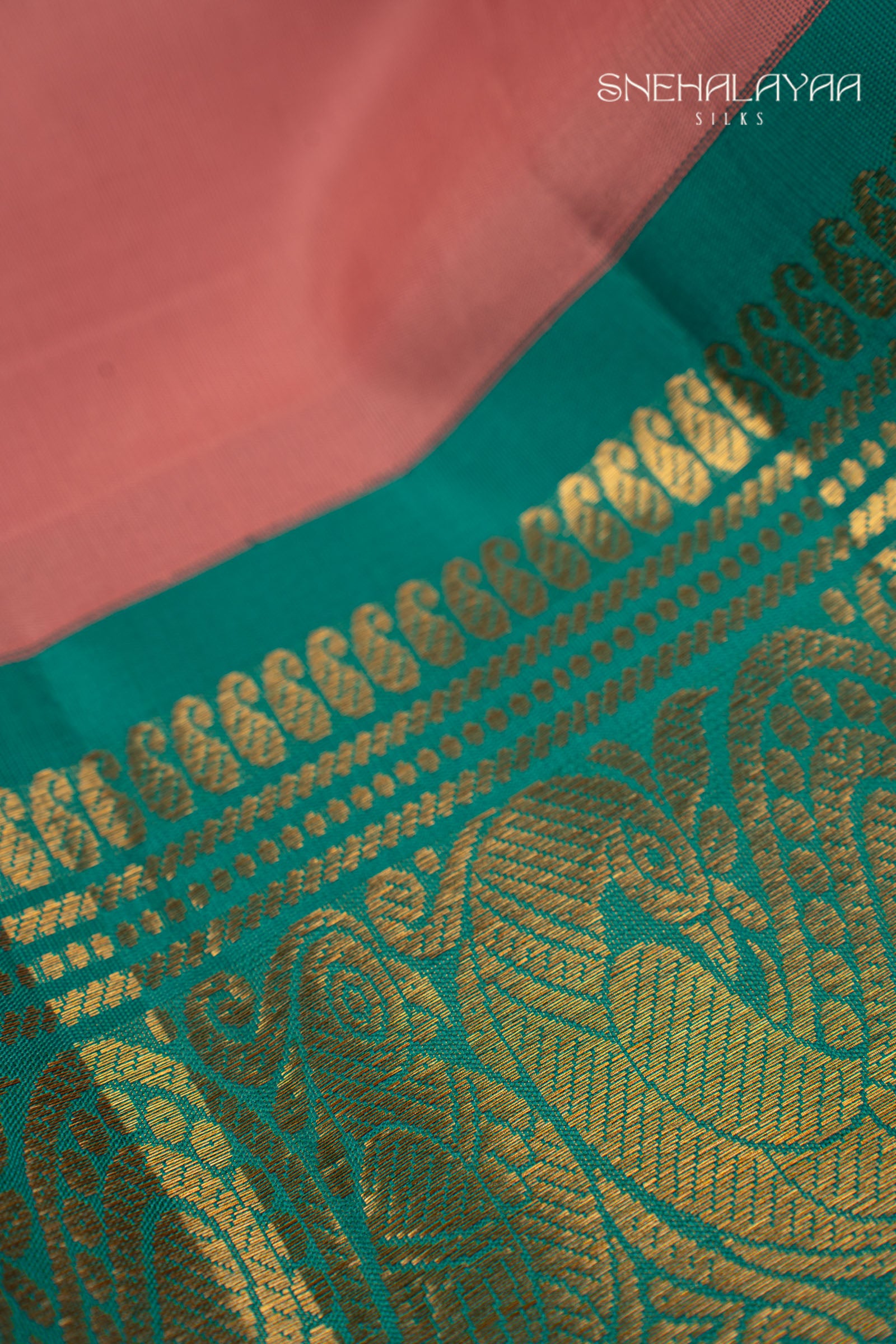Rose Pink Kancheevaram Silk Saree