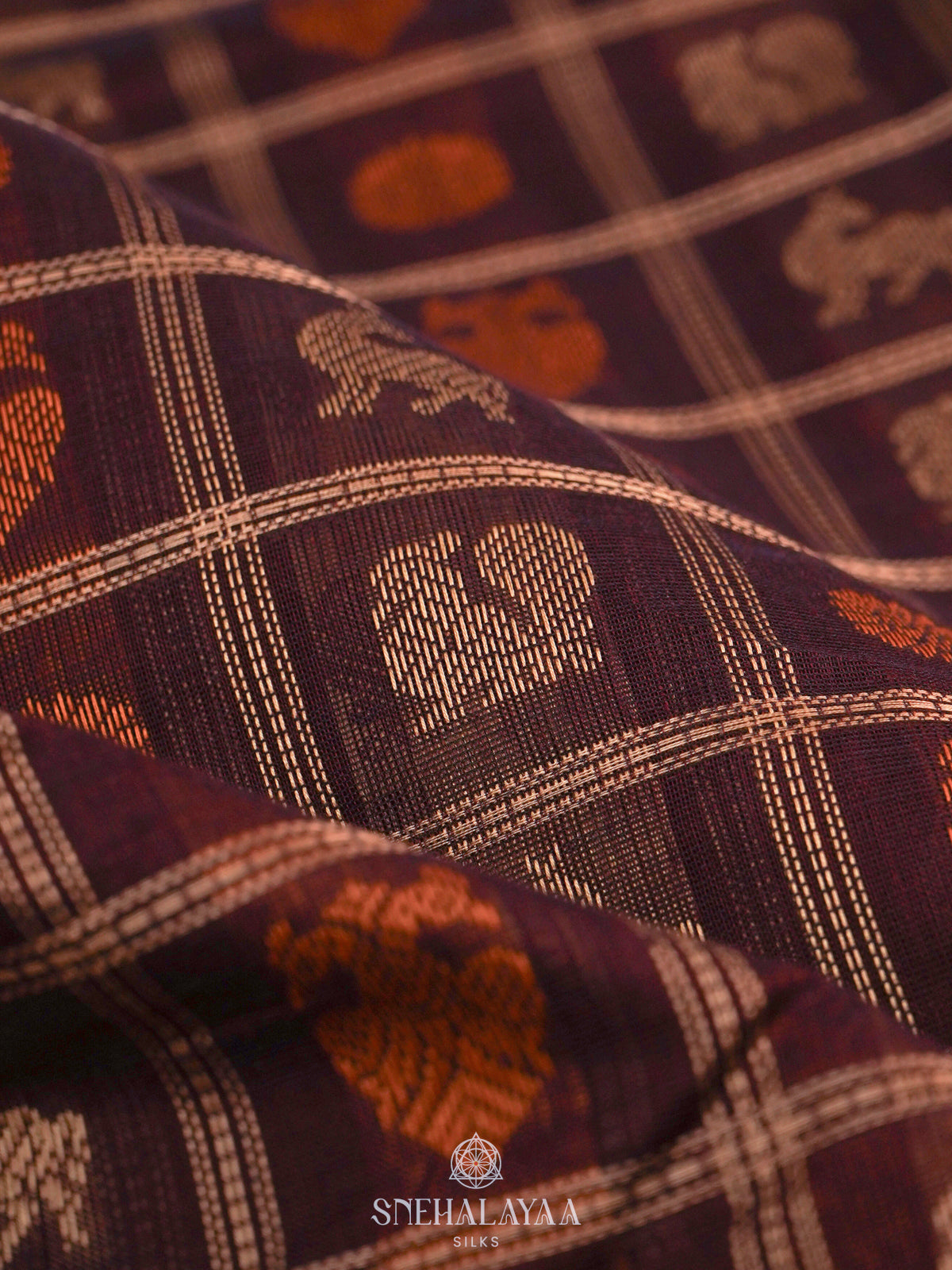 Brown Kanchi Cotton Saree