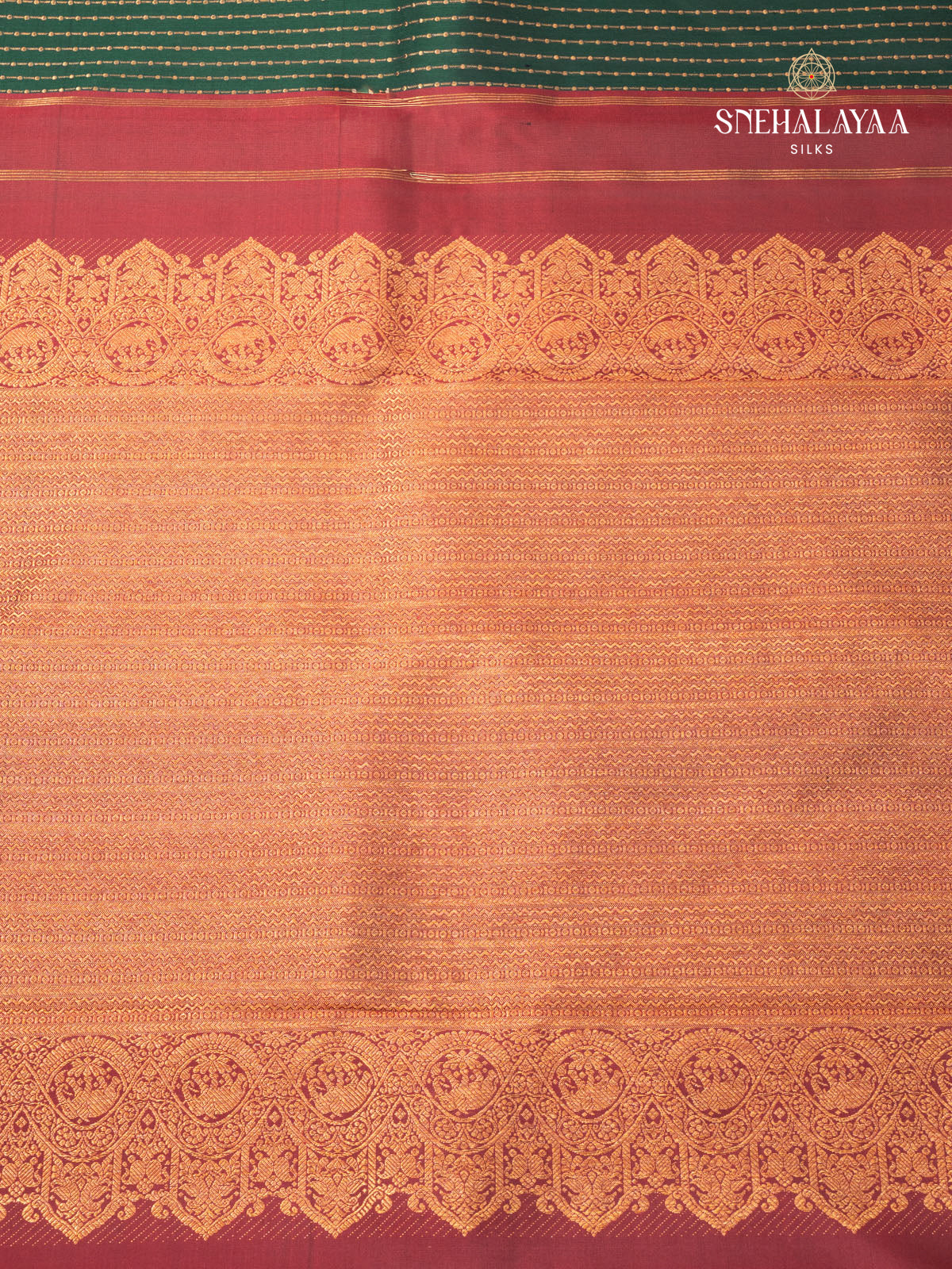 Bottle Green Kanjivaram Silk Saree