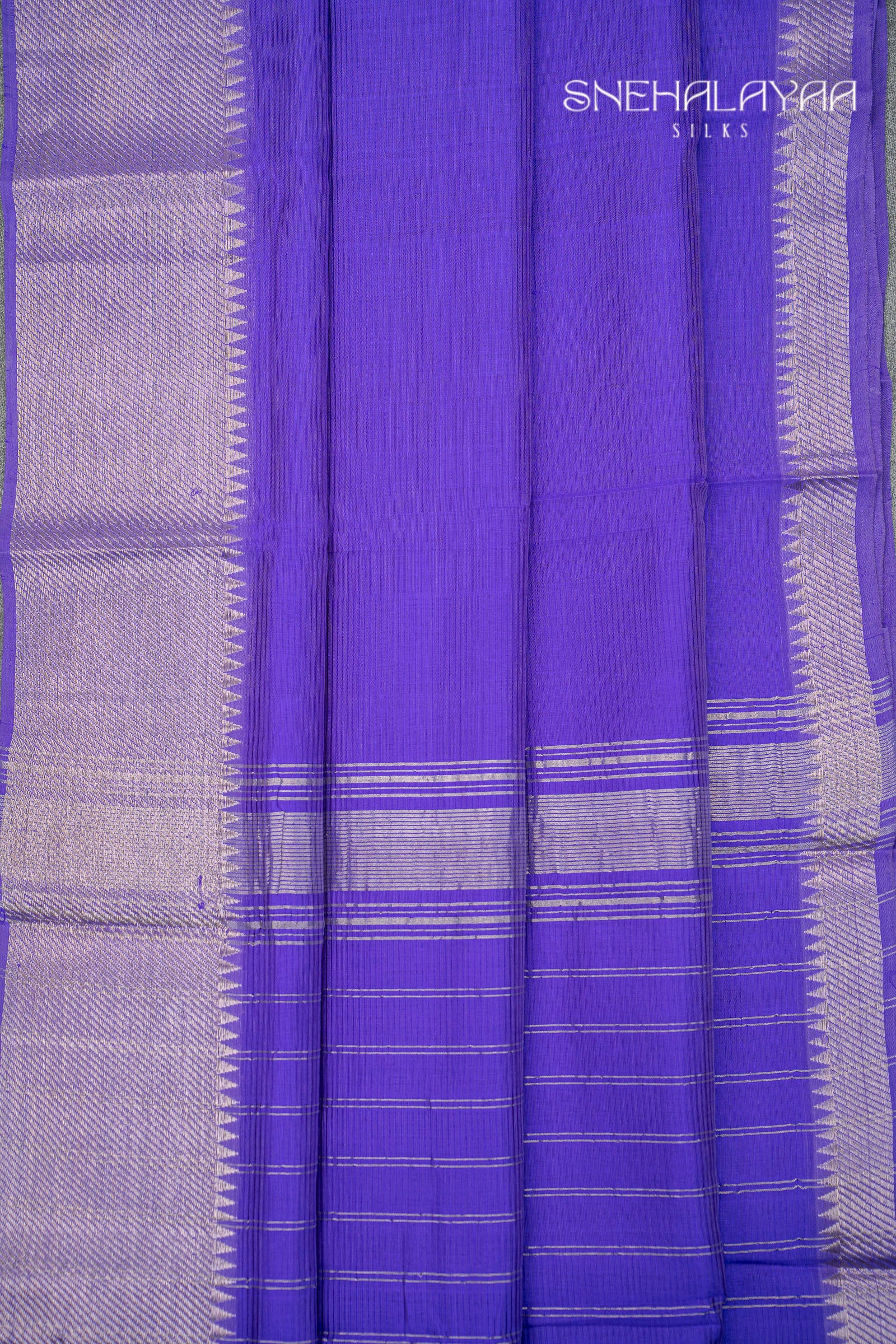 Blue Mangalgiri Silk Saree