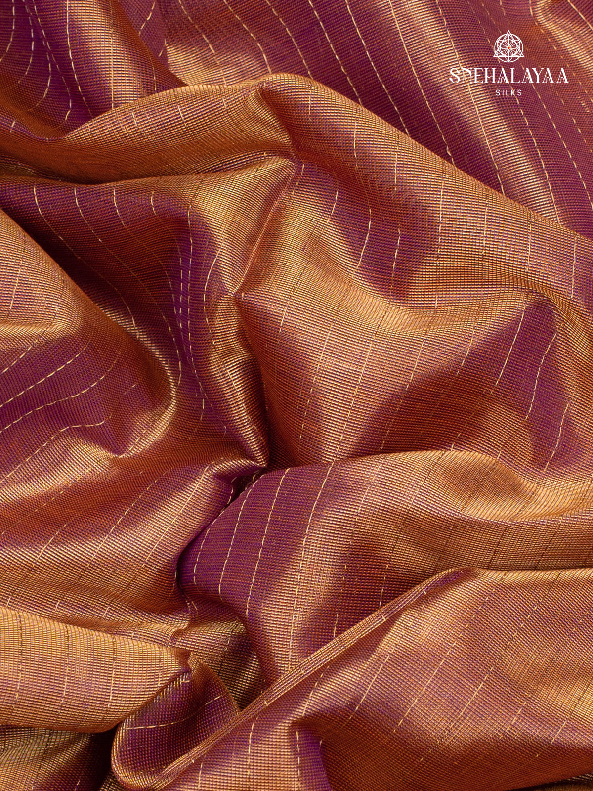 Metallic Brown Tissue Silk Cotton Saree