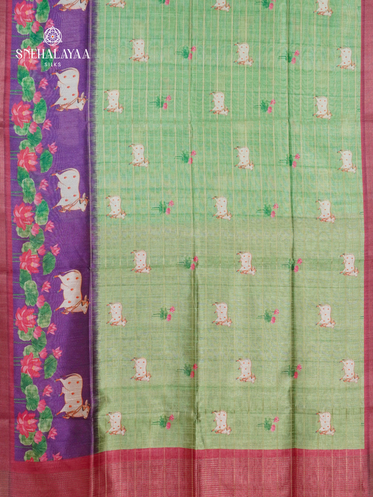 Green Tussar Saree