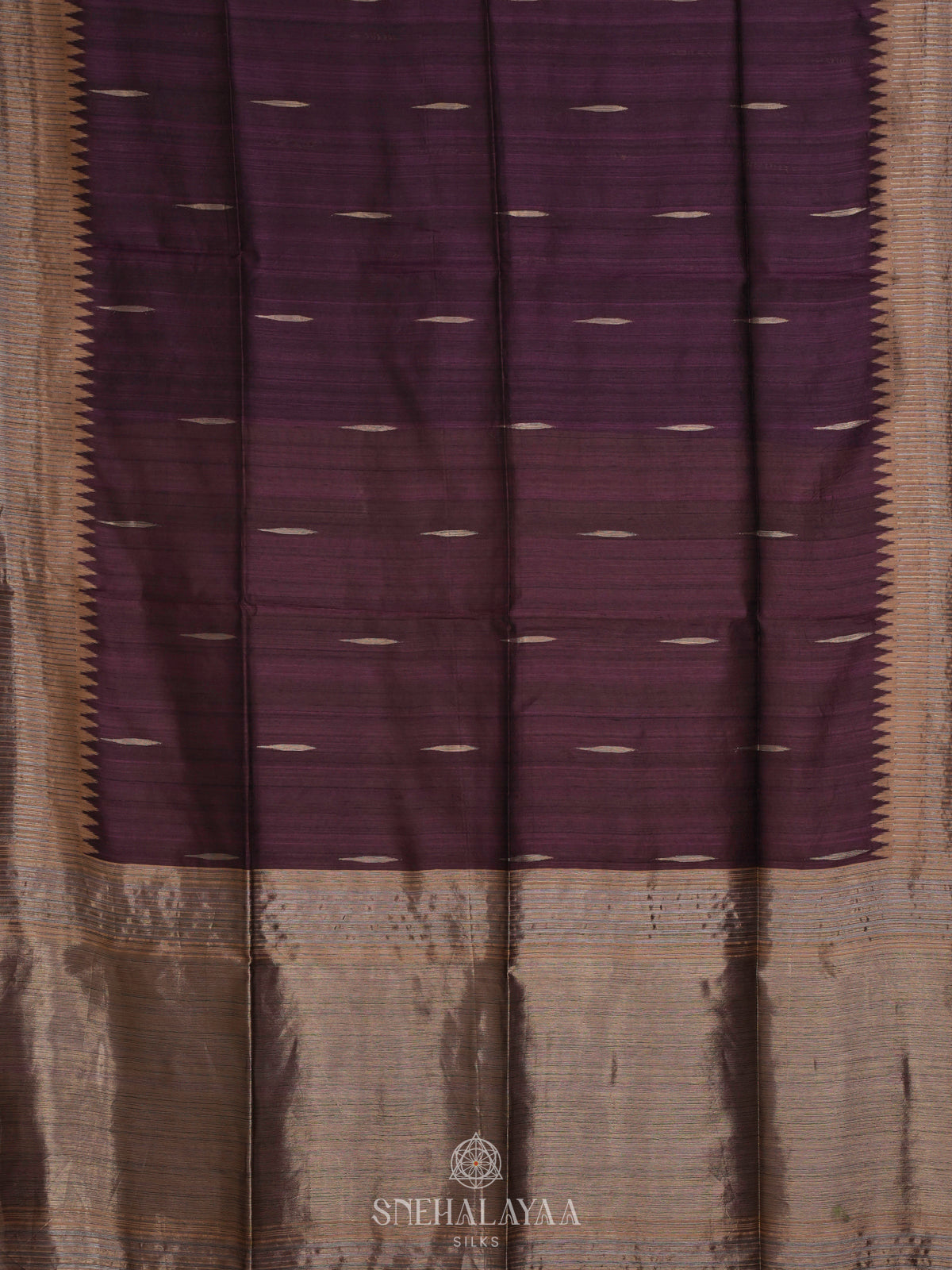 Purple Munga Tussar Saree