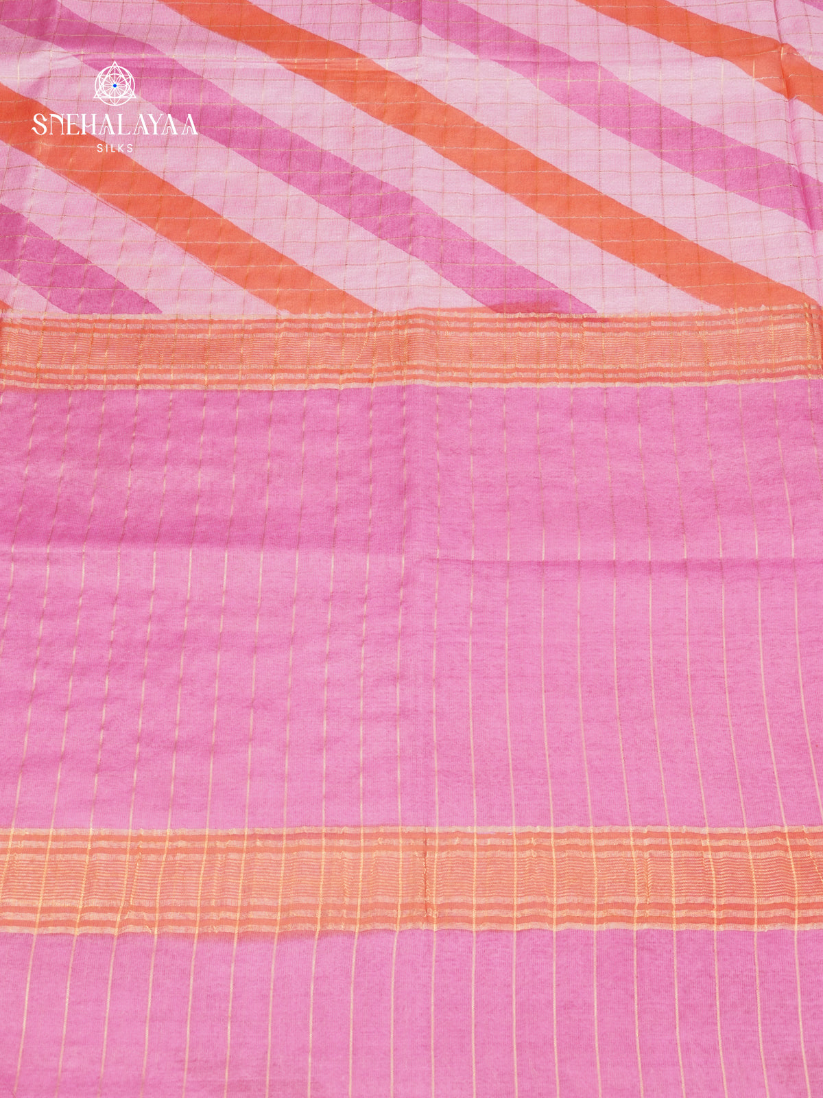 Pink Bamboo Silk Saree