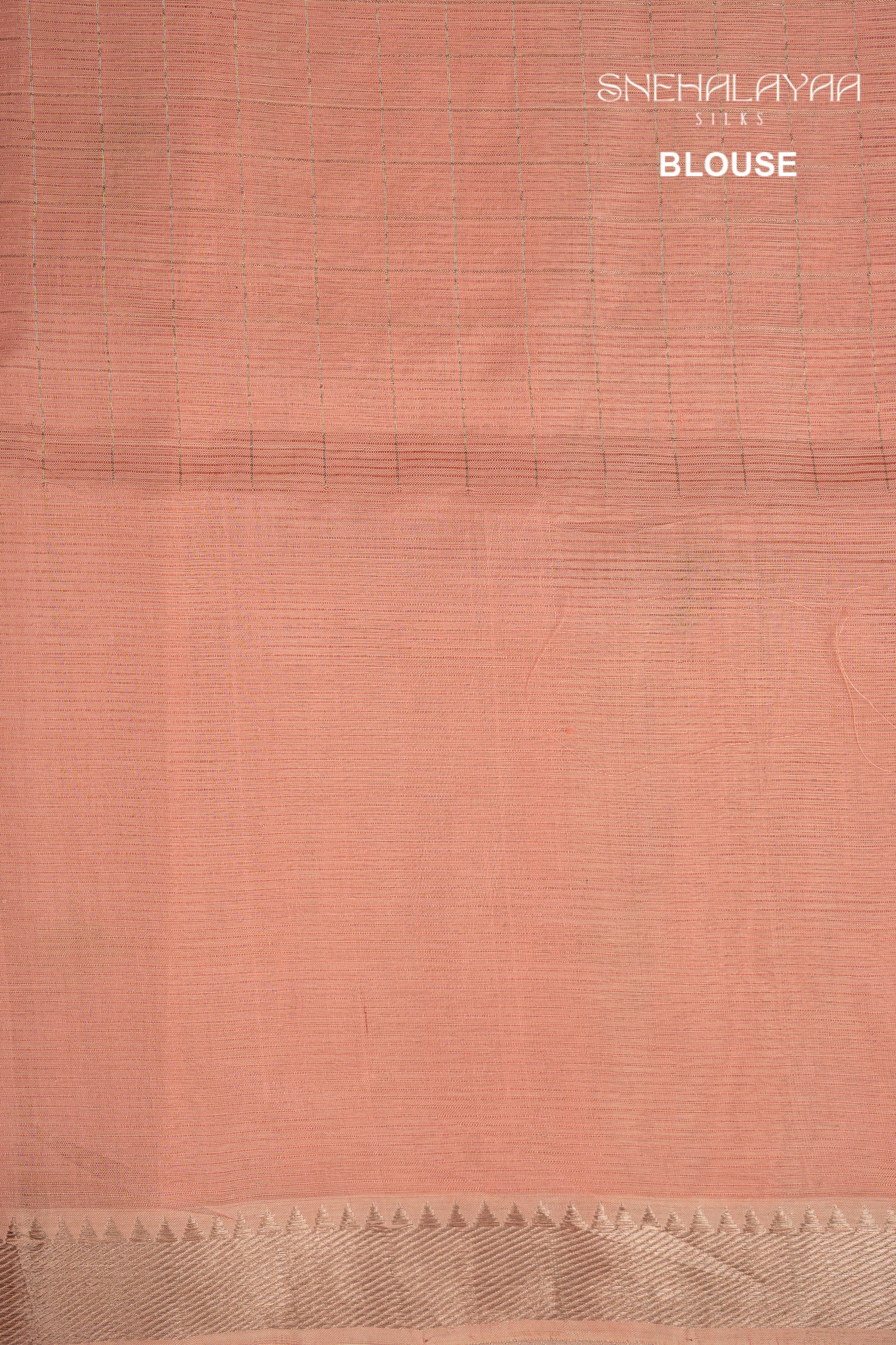 Salmon Pink Mangalgiri Embroidery Saree