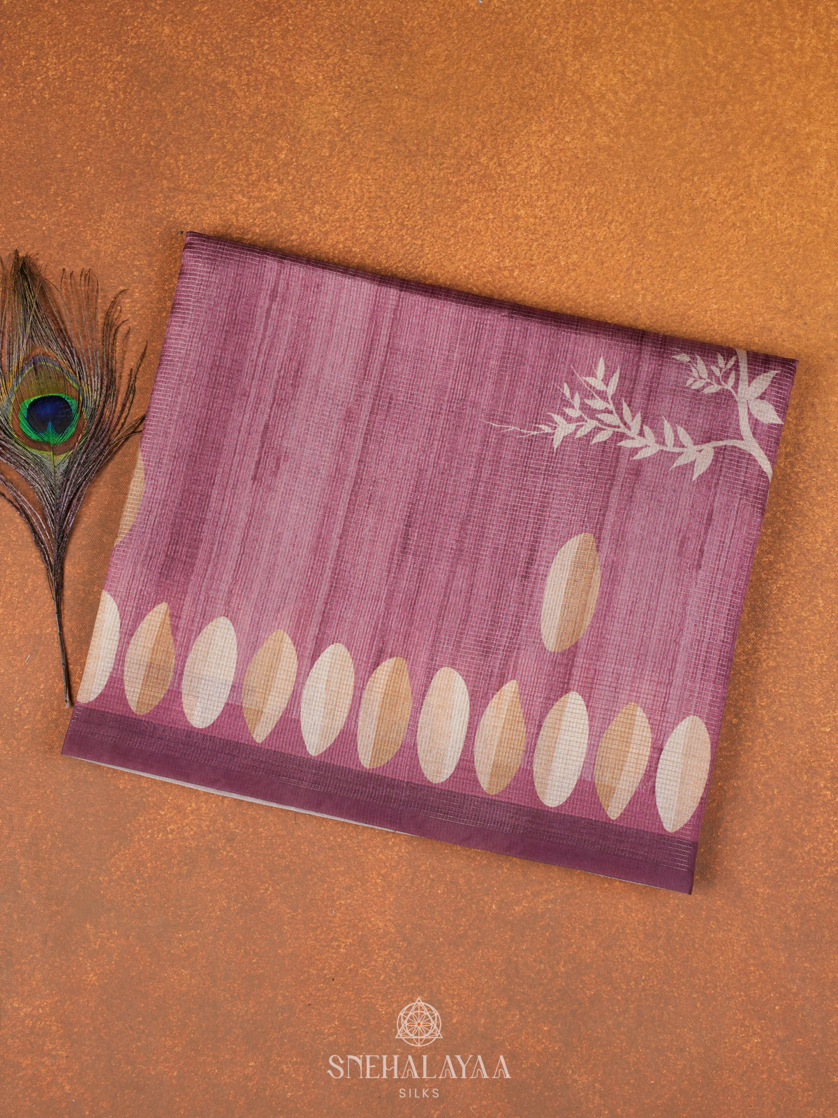 Pale Pink Tussar Saree