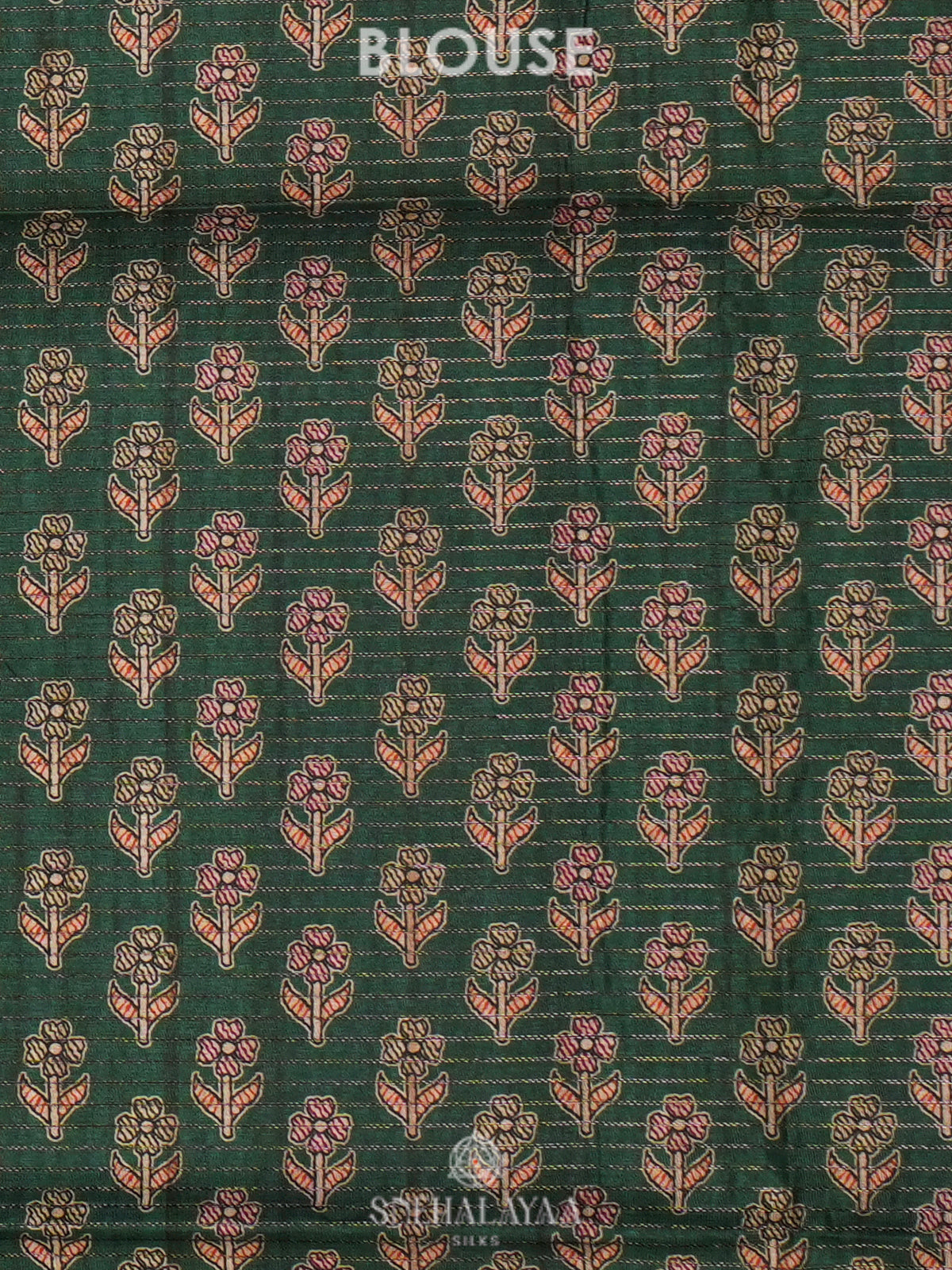 Forest Green Tussar Saree