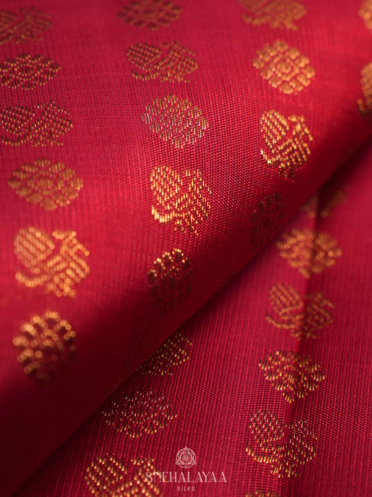 Crimson Red Kanjivaram Silk Saree