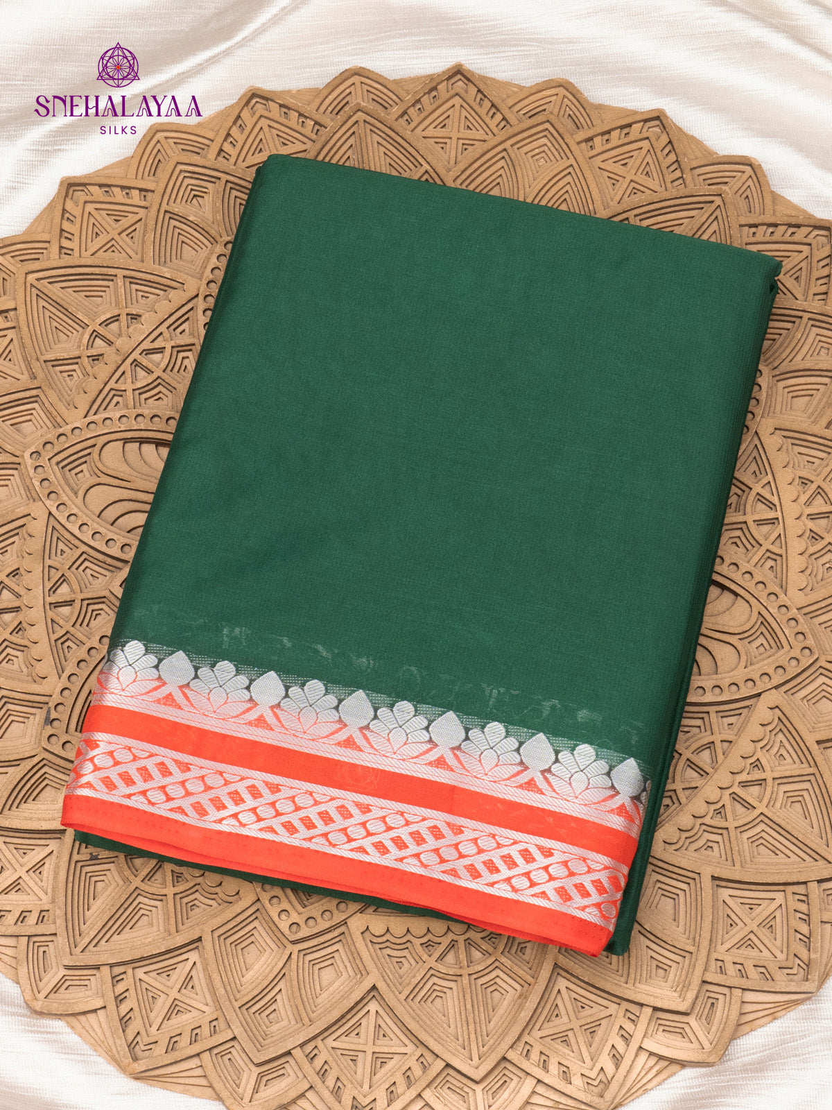 Forest Green Mysore Silk Saree