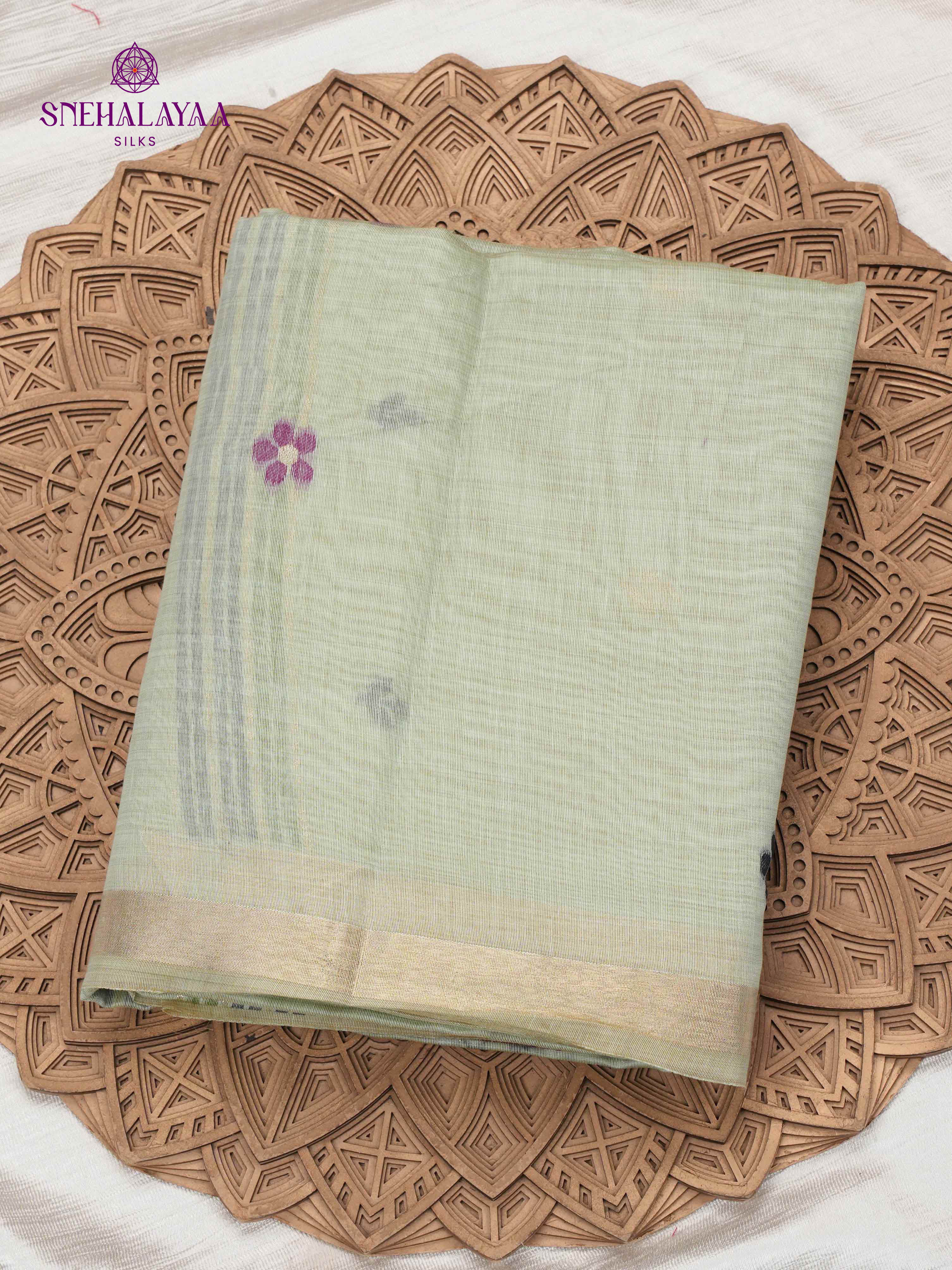 Teal Green Munga Cotton Saree