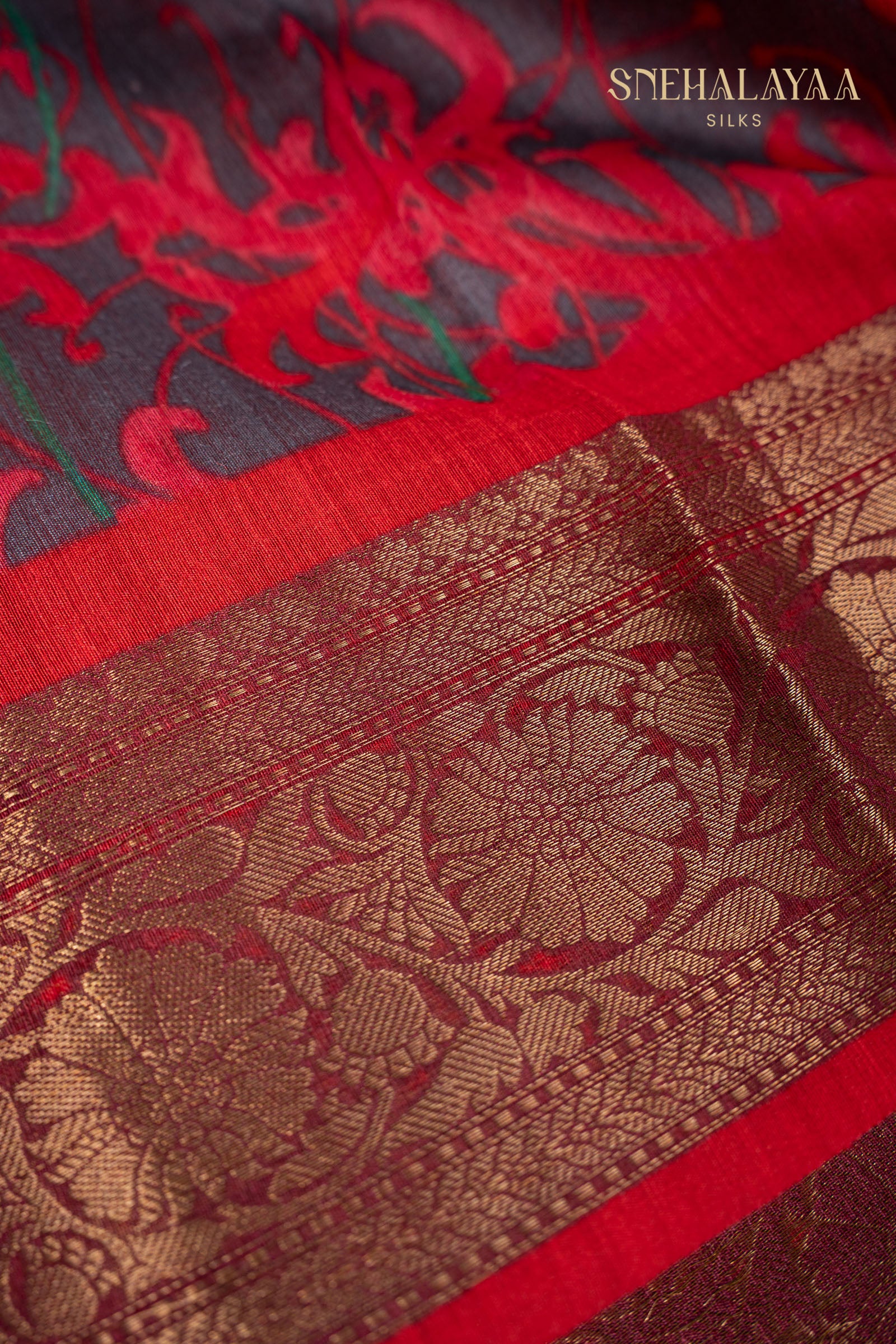 Pebble Grey Chanderi Saree