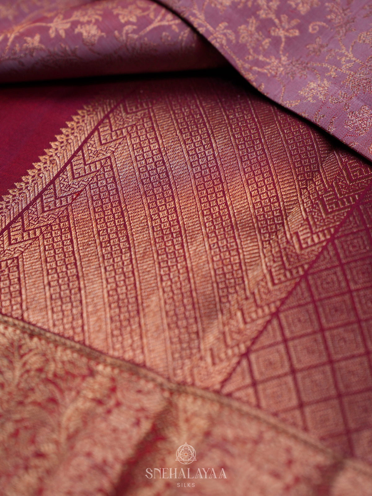 Lavender Kanjivaram Silk Saree