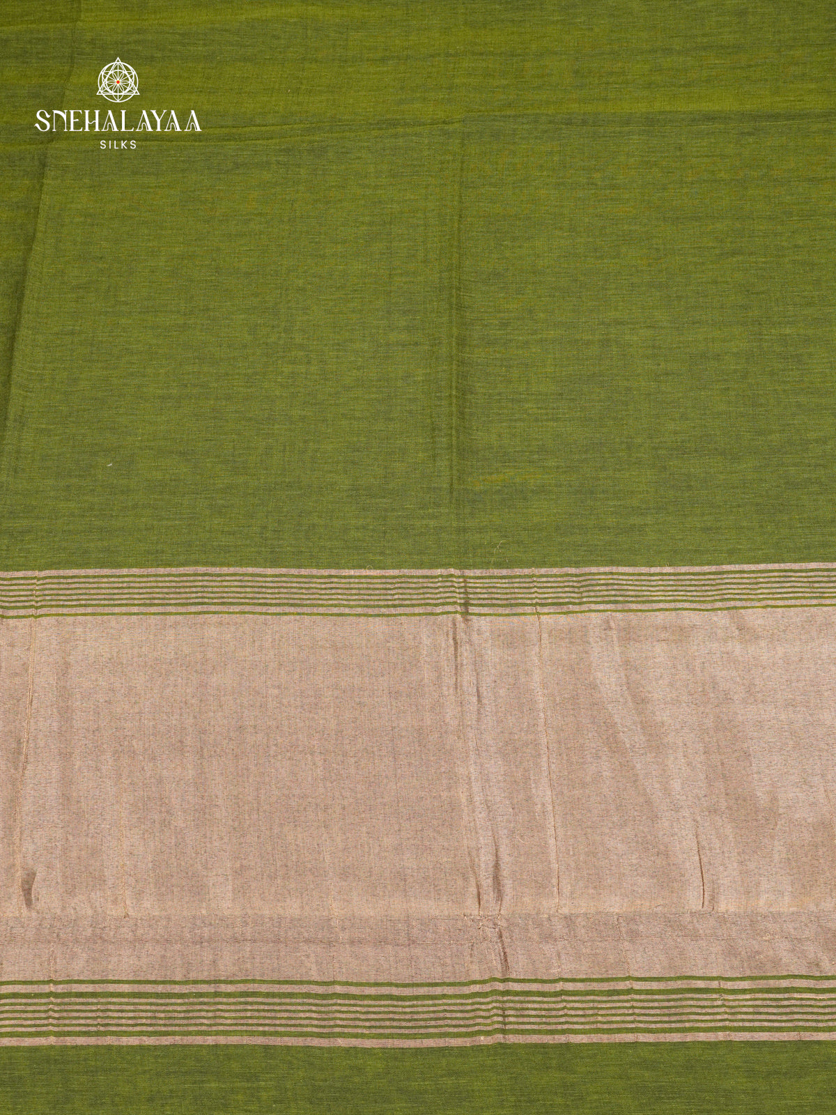 Olive Green Sambalpuri Cotton Saree