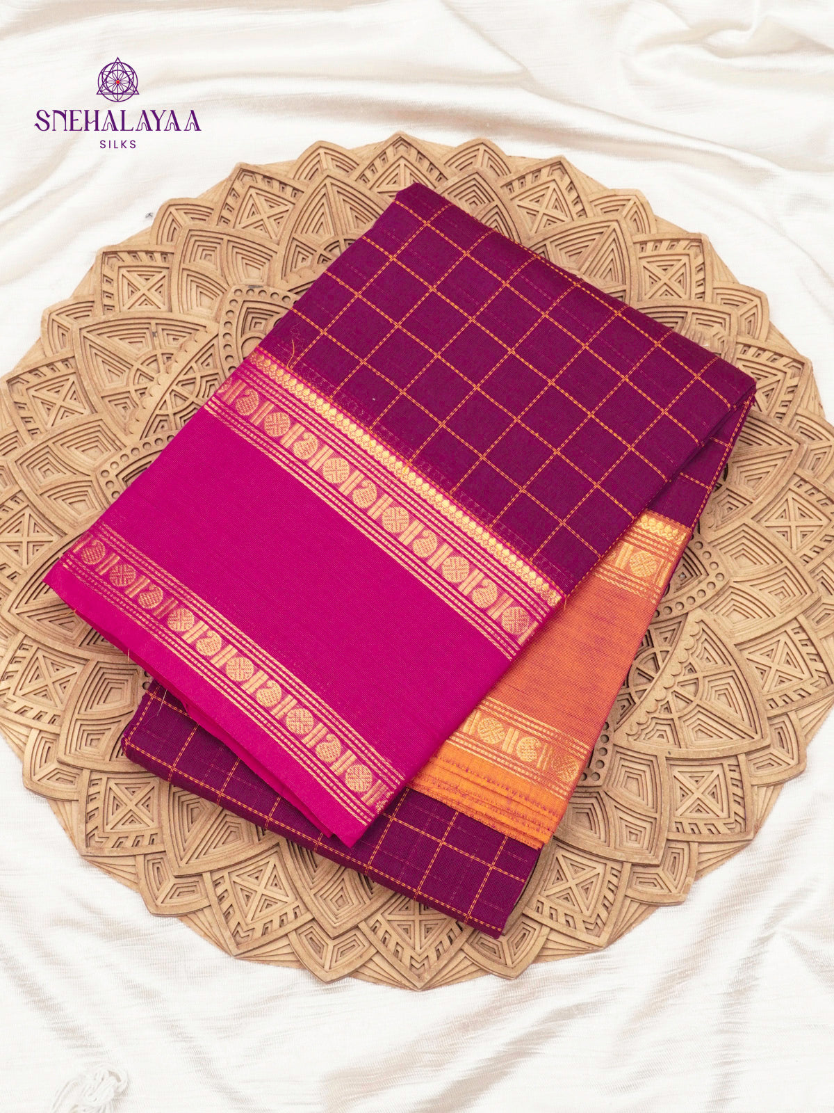 Deep Purple Chettinad Cotton Saree