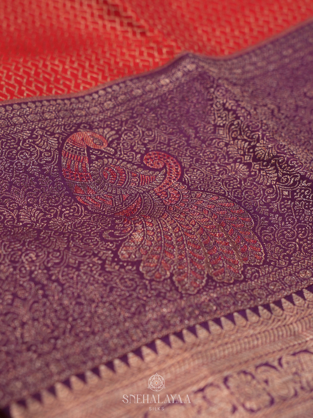 Orange Kanjivaram Silk Saree