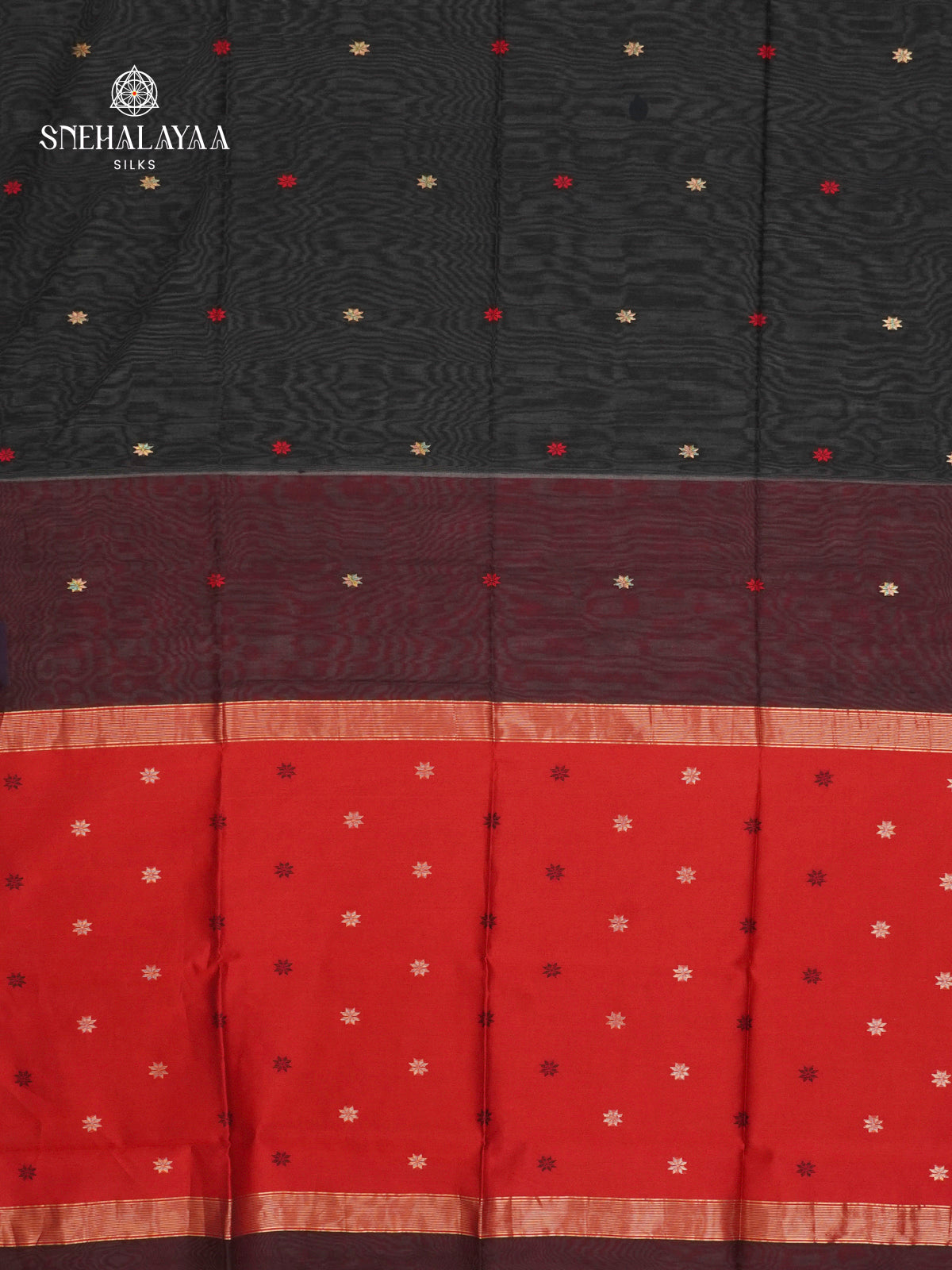 Black Maheshwari Silk Cotton Saree