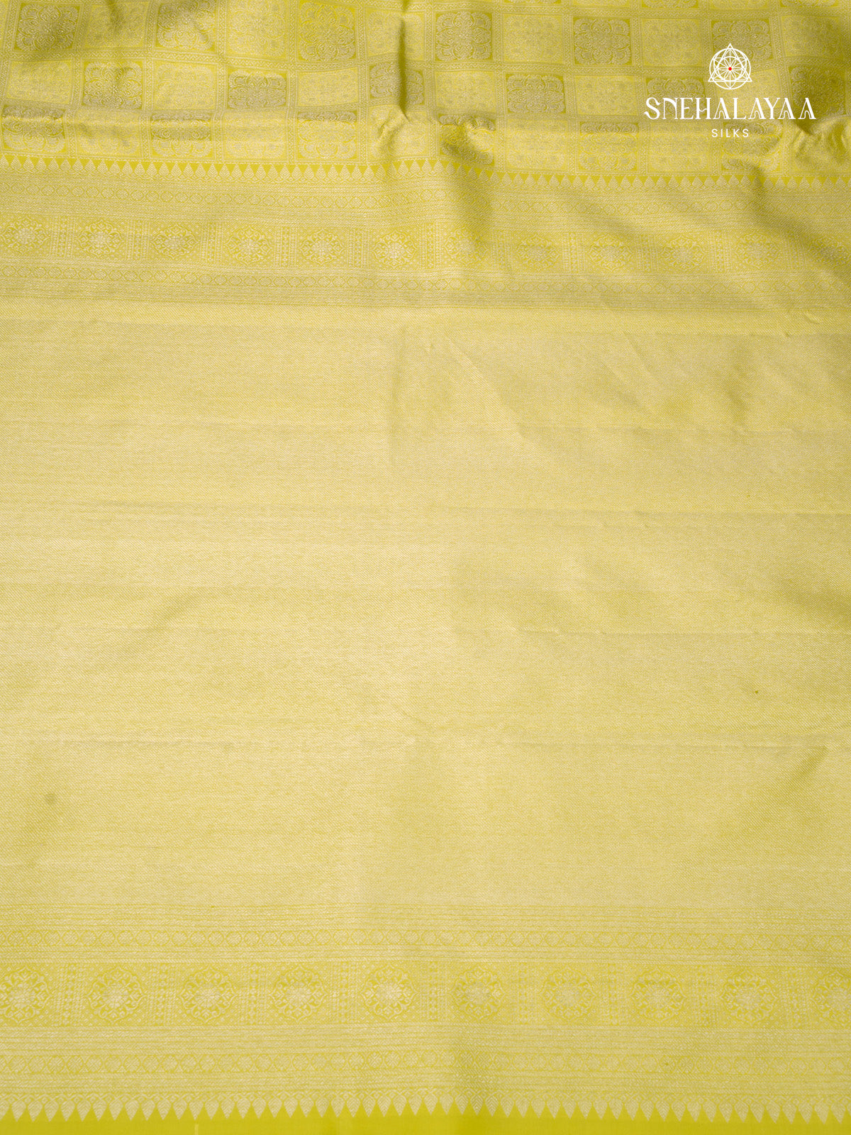 Lime Green Kanjivaram Silk Saree