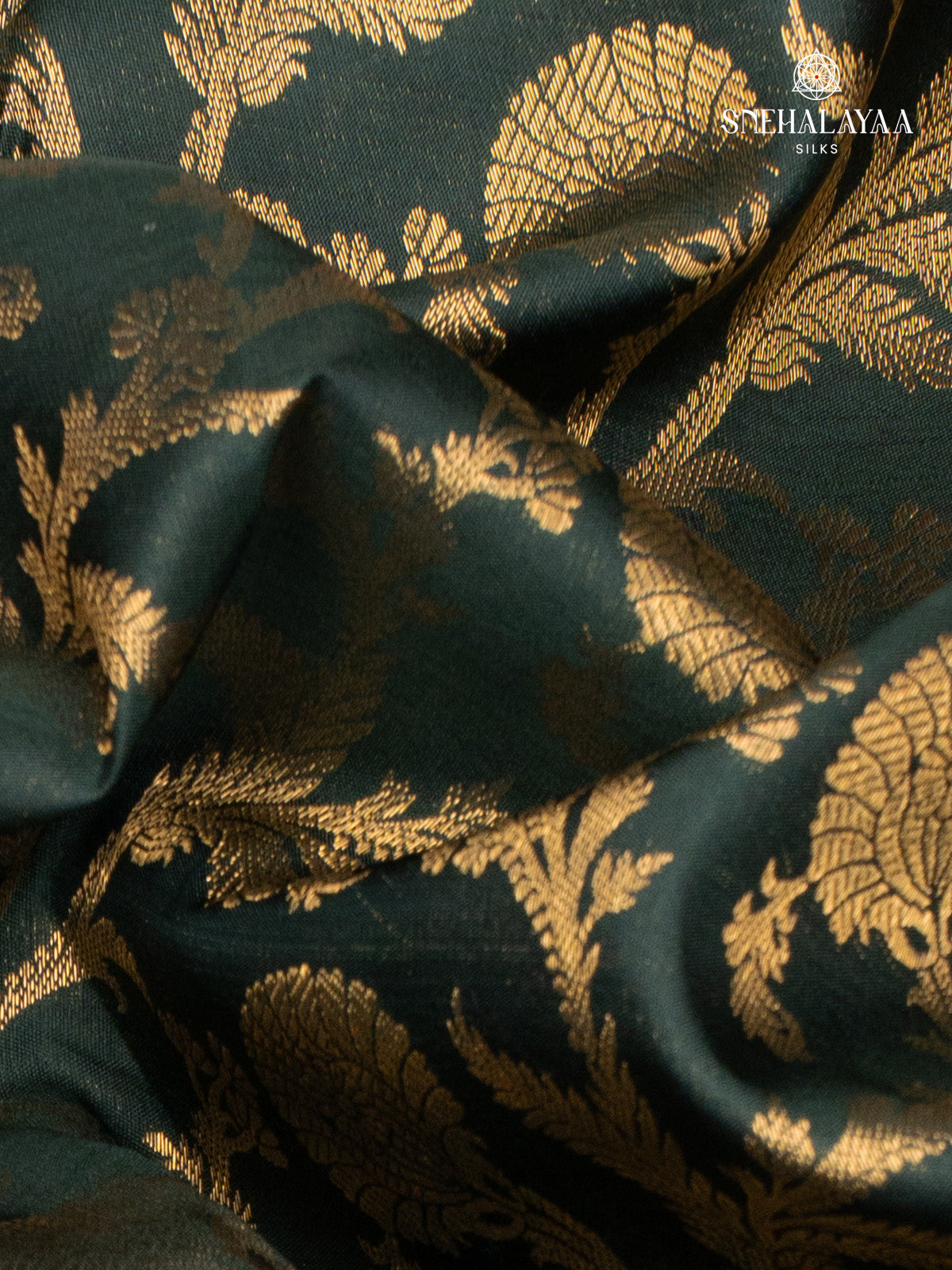 Bottle Green Kanjivaram Silk Saree