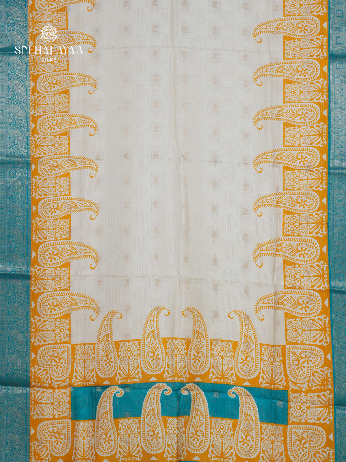 White Dola Silk Saree