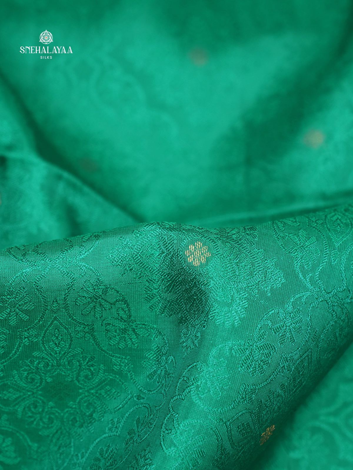 Green Borderless Kanjivaram Soft Silk Saree