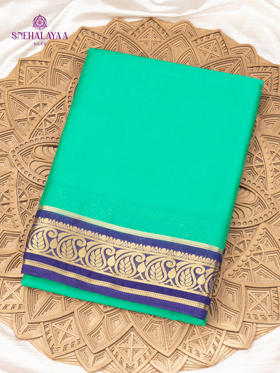 Teal Green Mysore Silk Saree