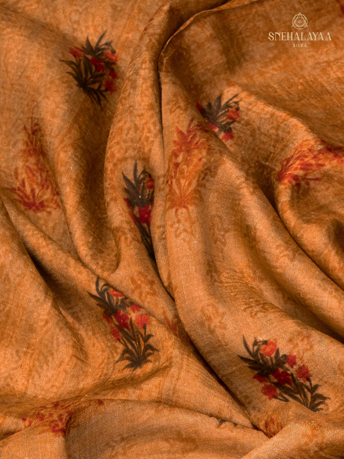 Mustard Tussar Saree