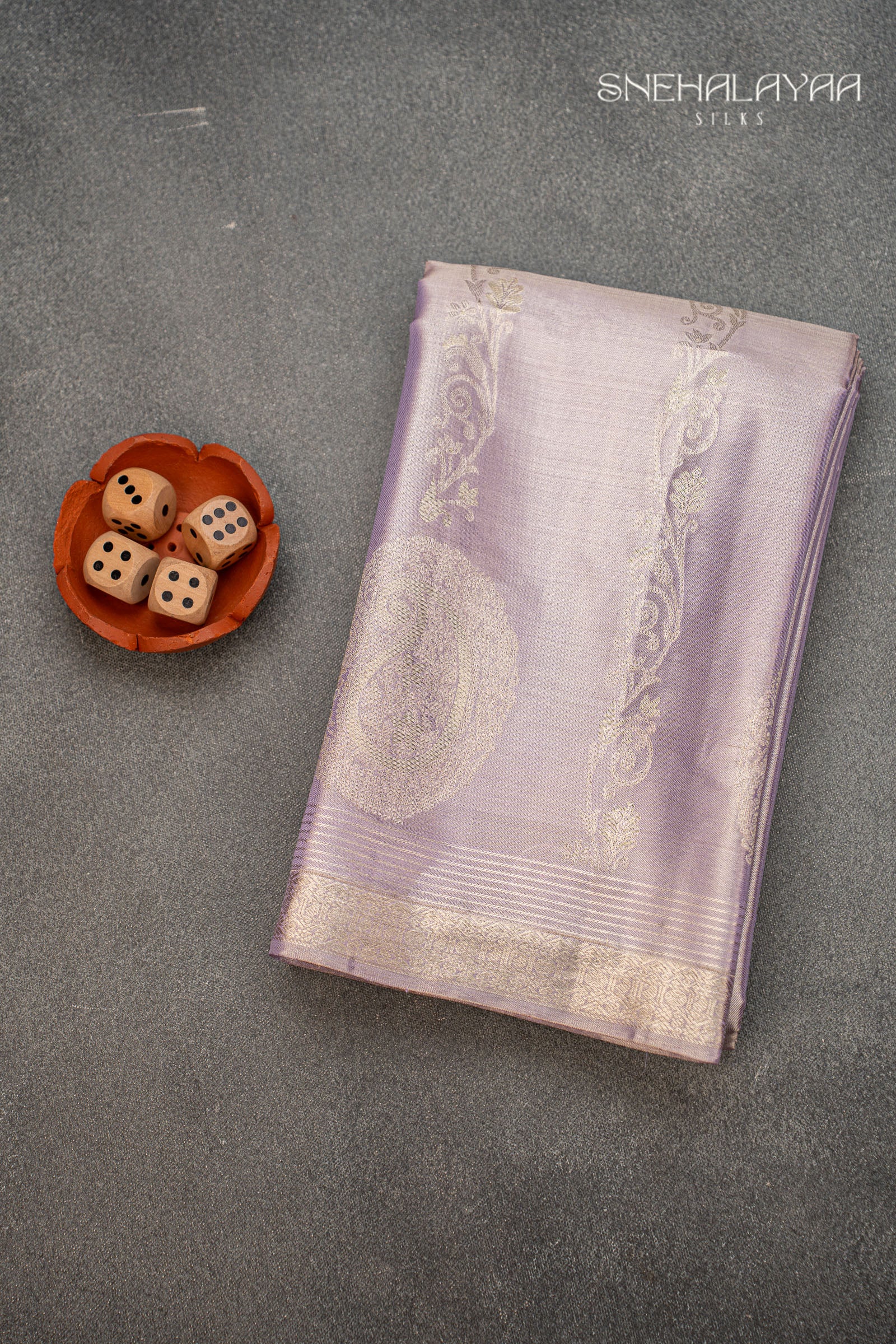 Lavender Kancheevaram Silk Saree