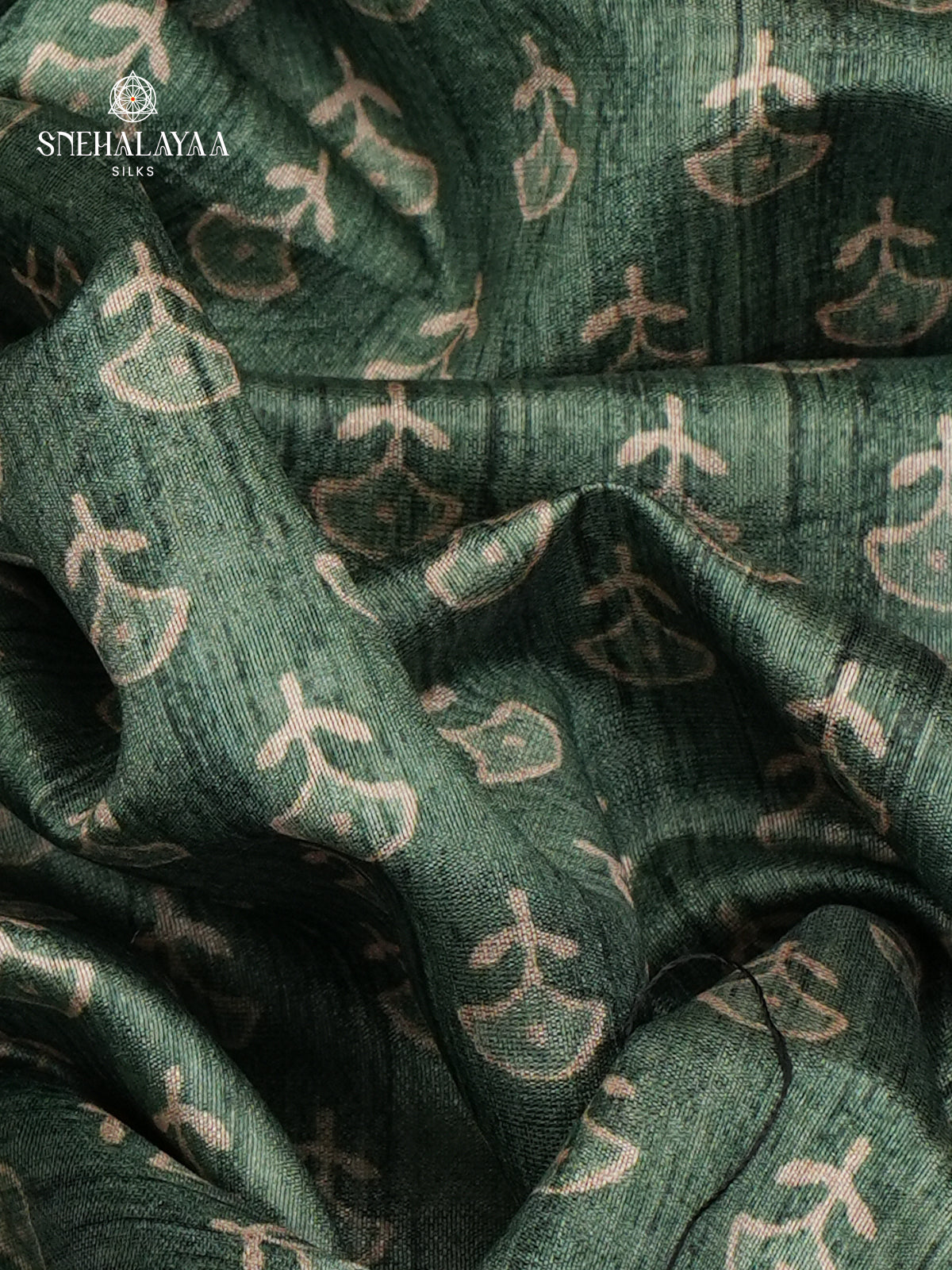 Pastel Green Tussar Embroidery Saree