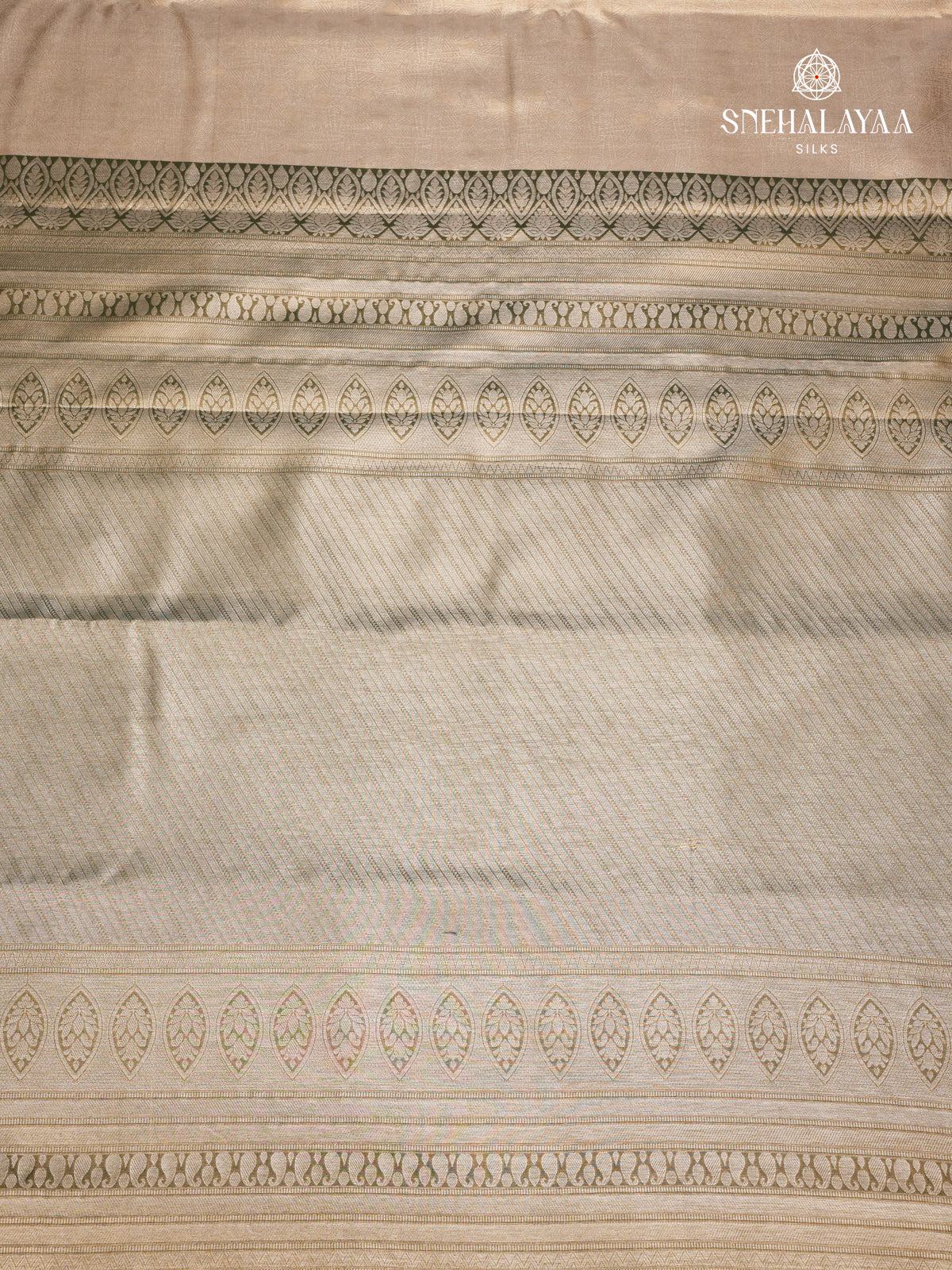 Cream Art Silk Saree