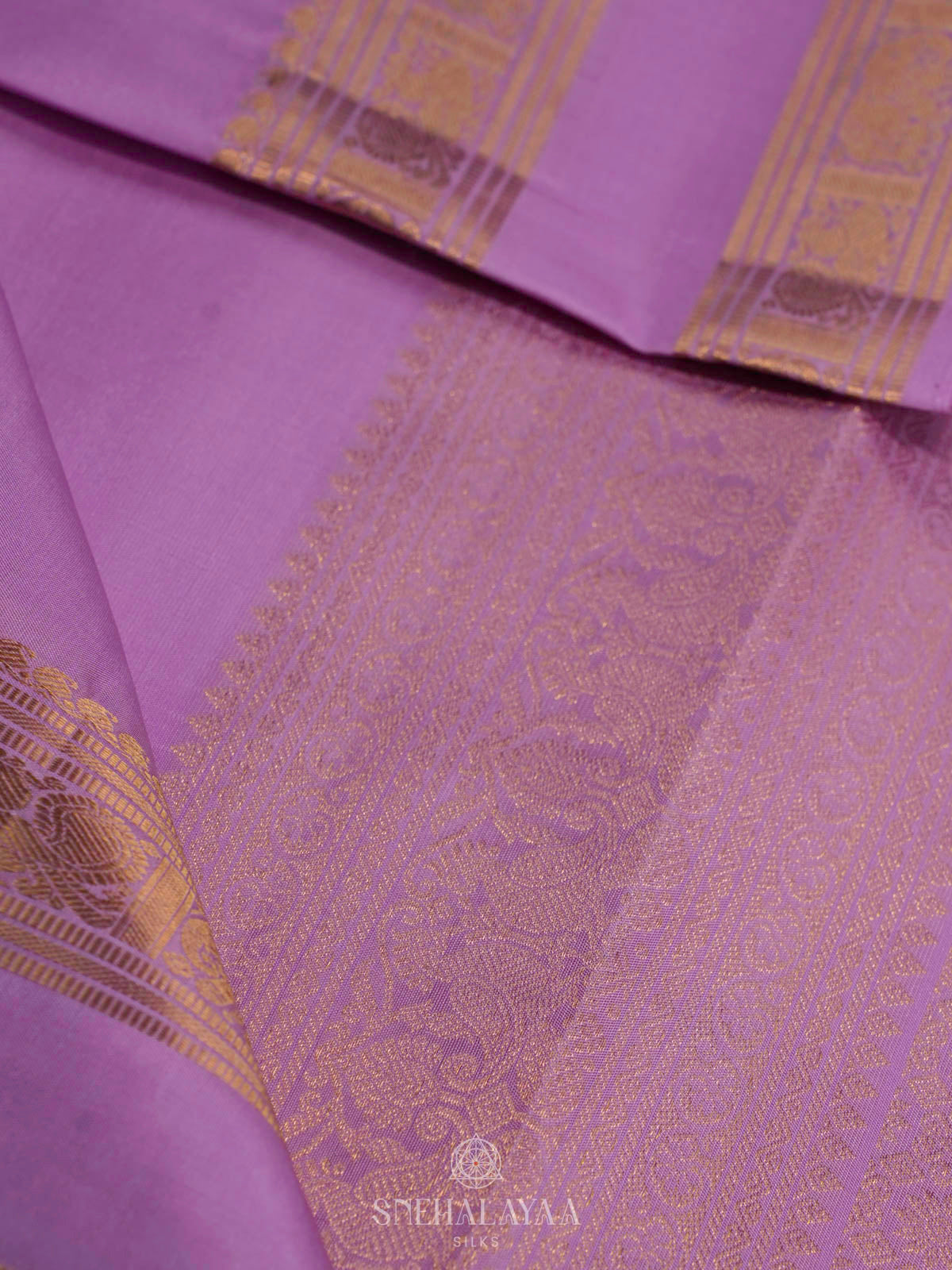 Lavender Kanjivaram Silk Saree
