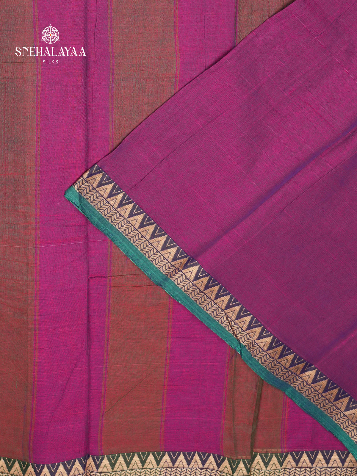 Magenta Narayanpet Cotton Saree