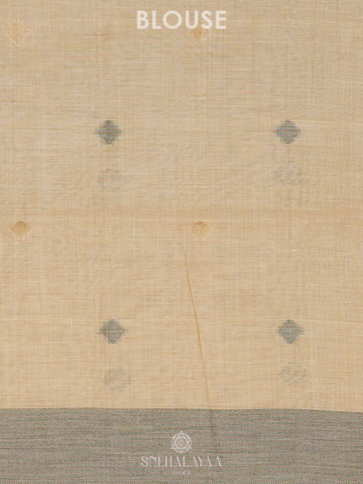 Cream Munga Cotton Saree