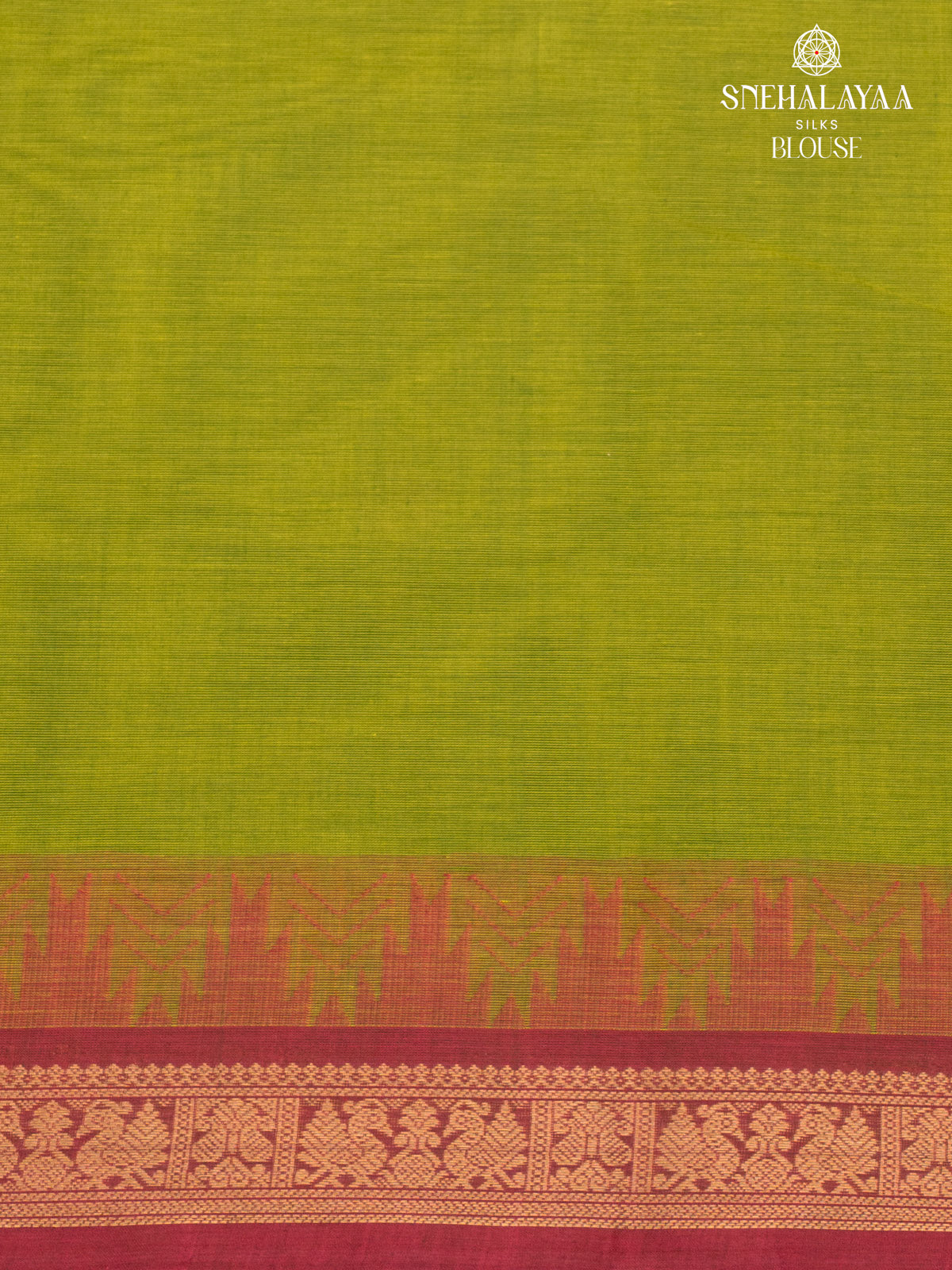 Parrot Green Pure Kanchi Cotton Saree