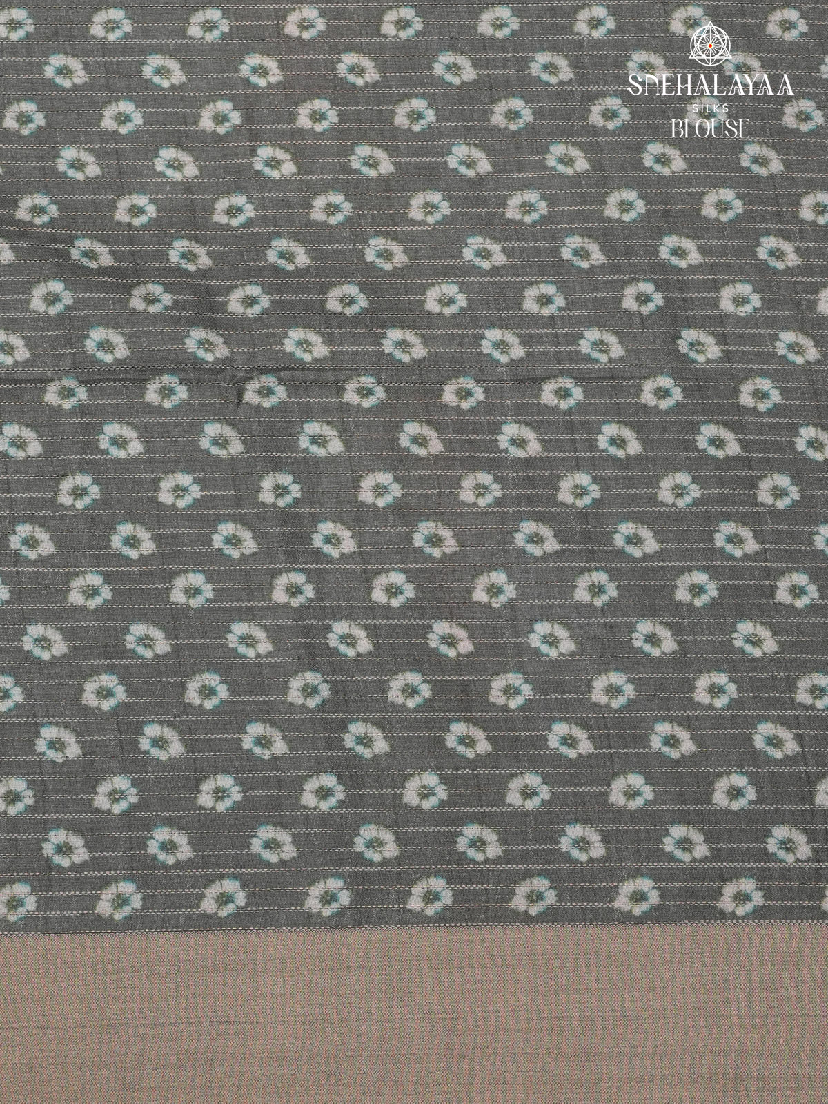 Magenta With Black Border Floral Printed Tussar Saree