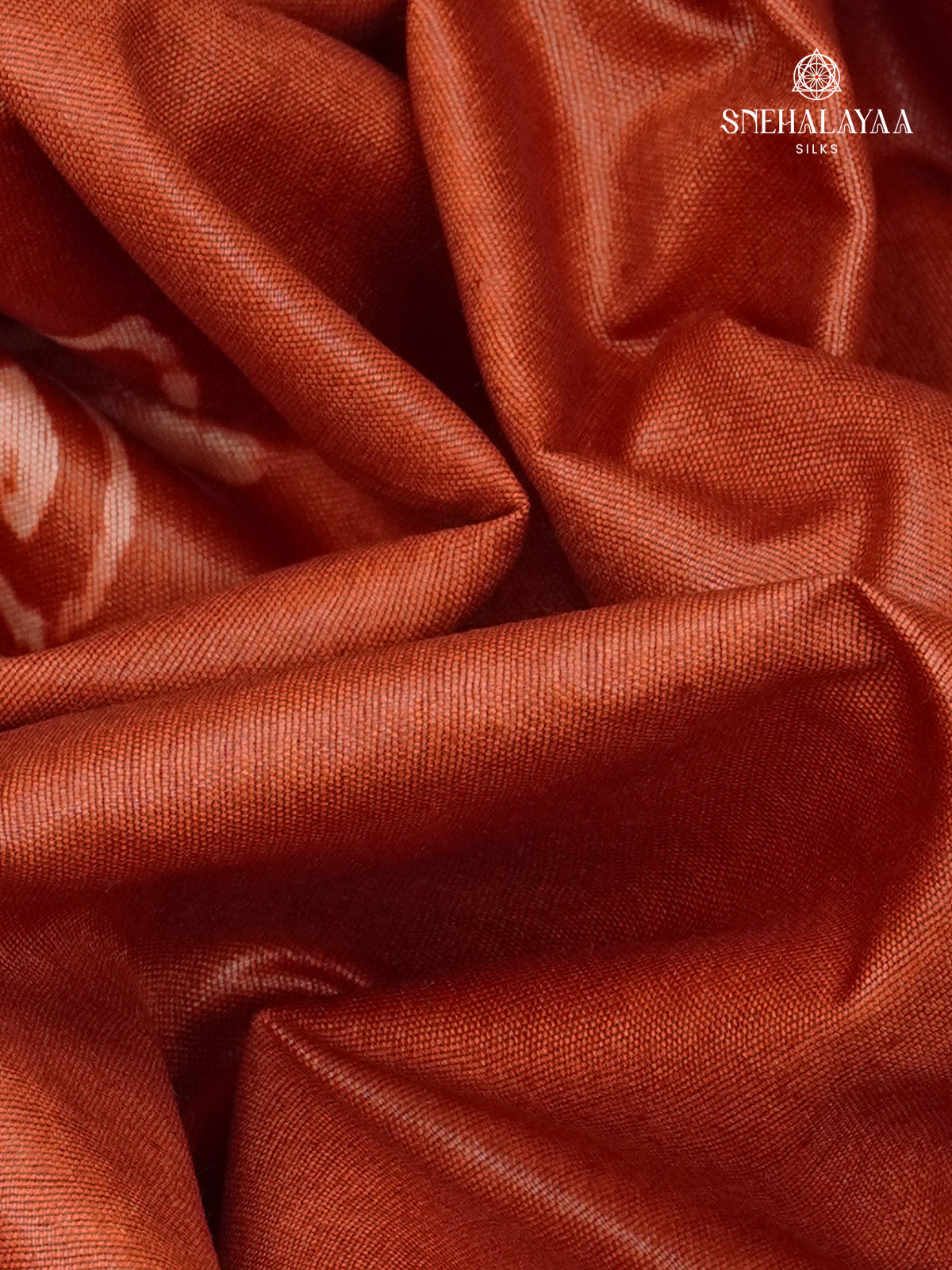 Rust Orange Chanderi Saree