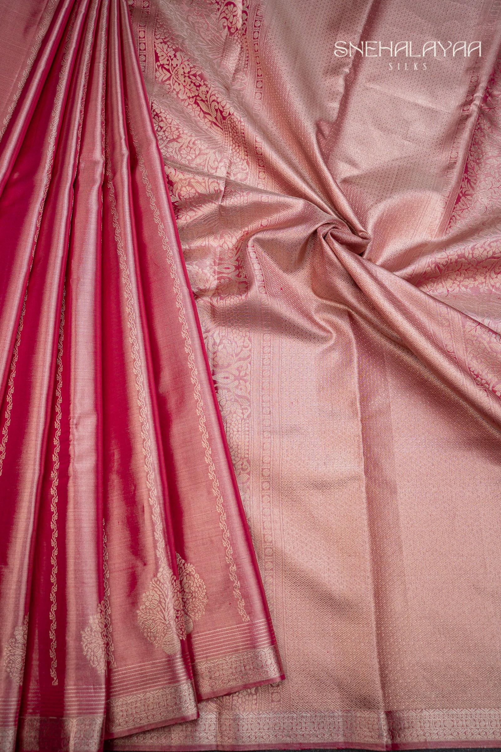 Pink Kancheevaram Silk Saree