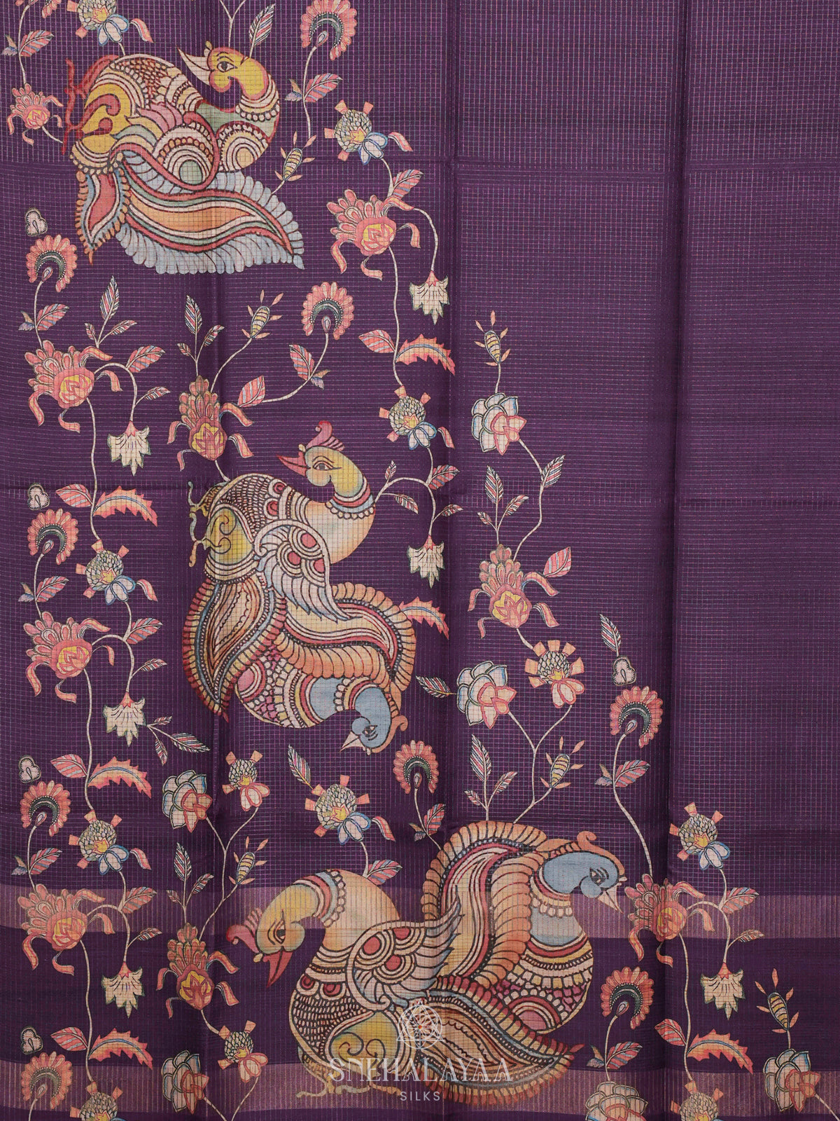 Purple Tussar Saree