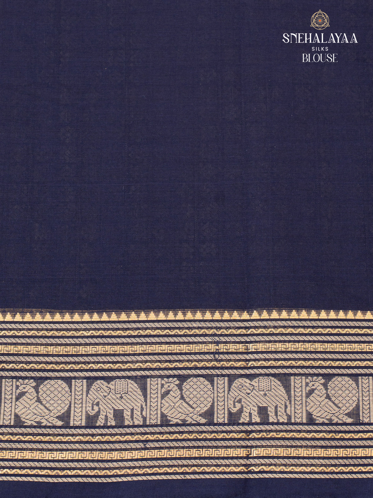 Navy Blue Kanchi Cotton Saree