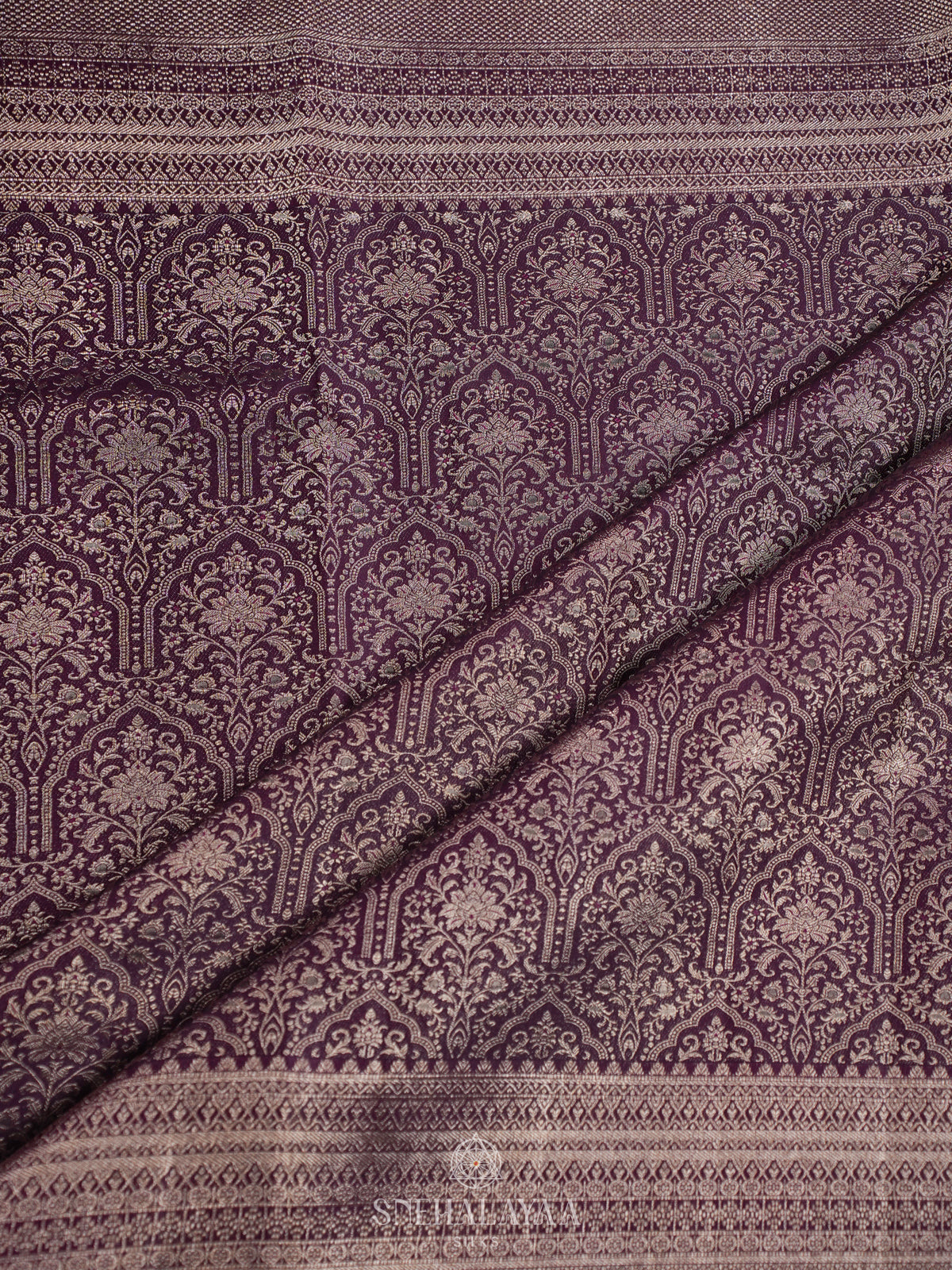 Purple Kanjivaram Silk Saree