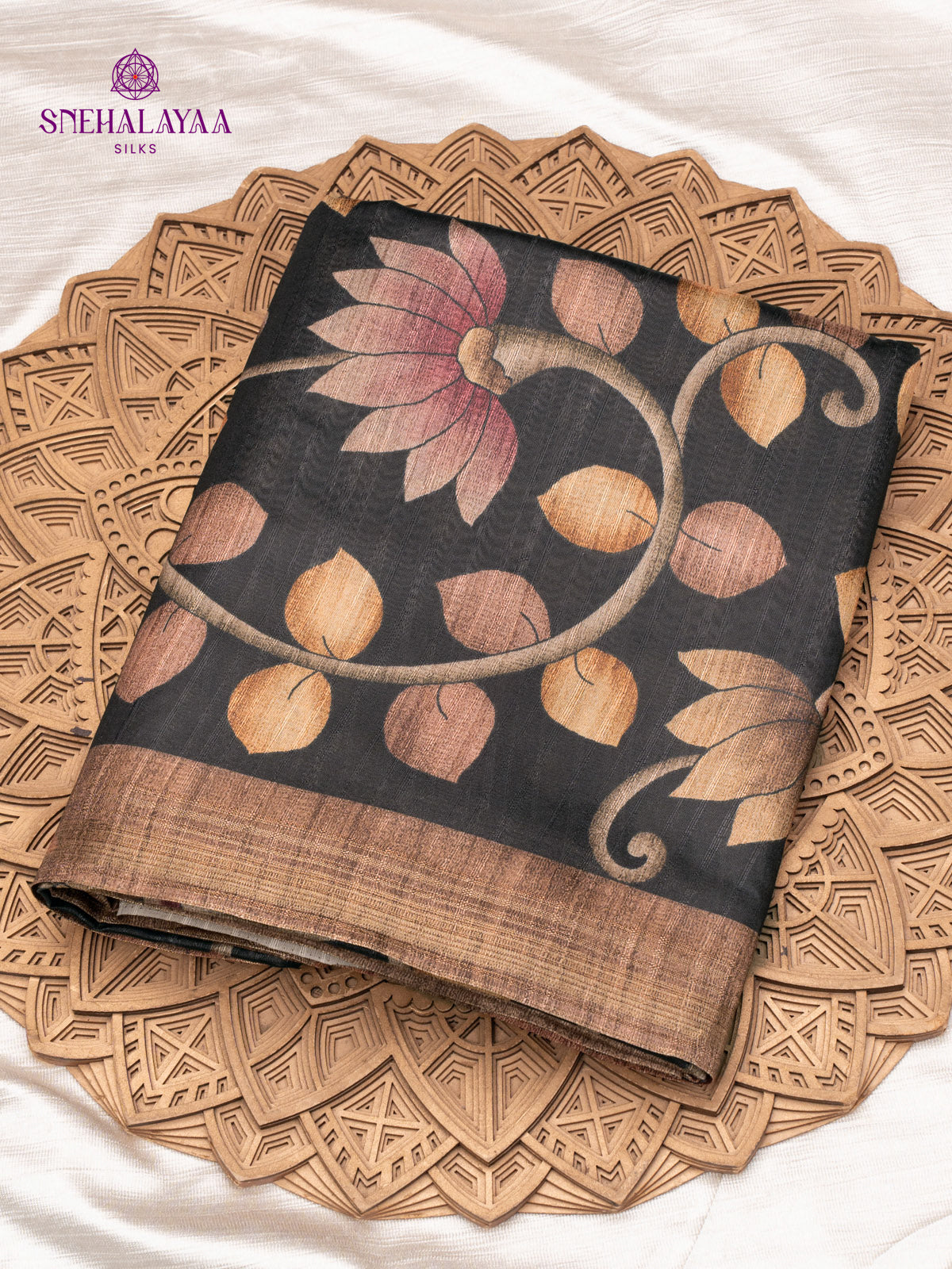Brown Tussar Saree