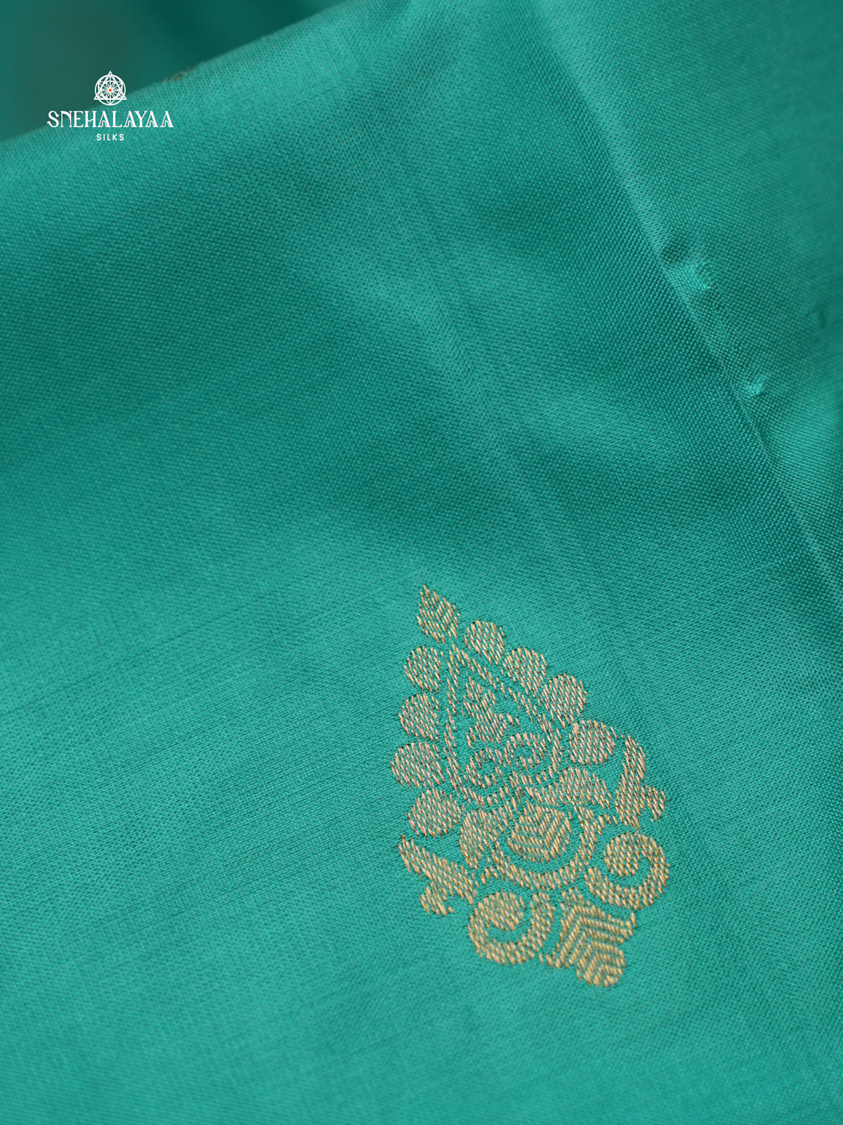 Teal Blue Kanjivaram Silk Saree