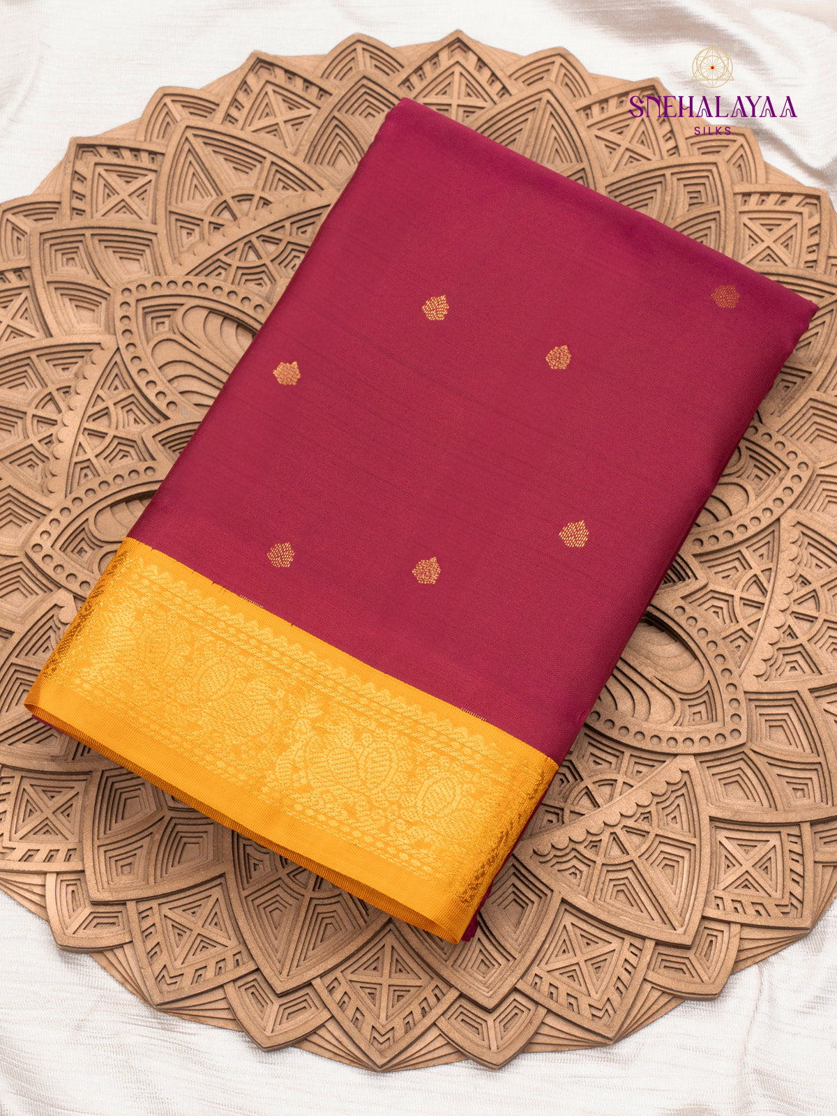 Maroon Kanjivaram Silk Saree