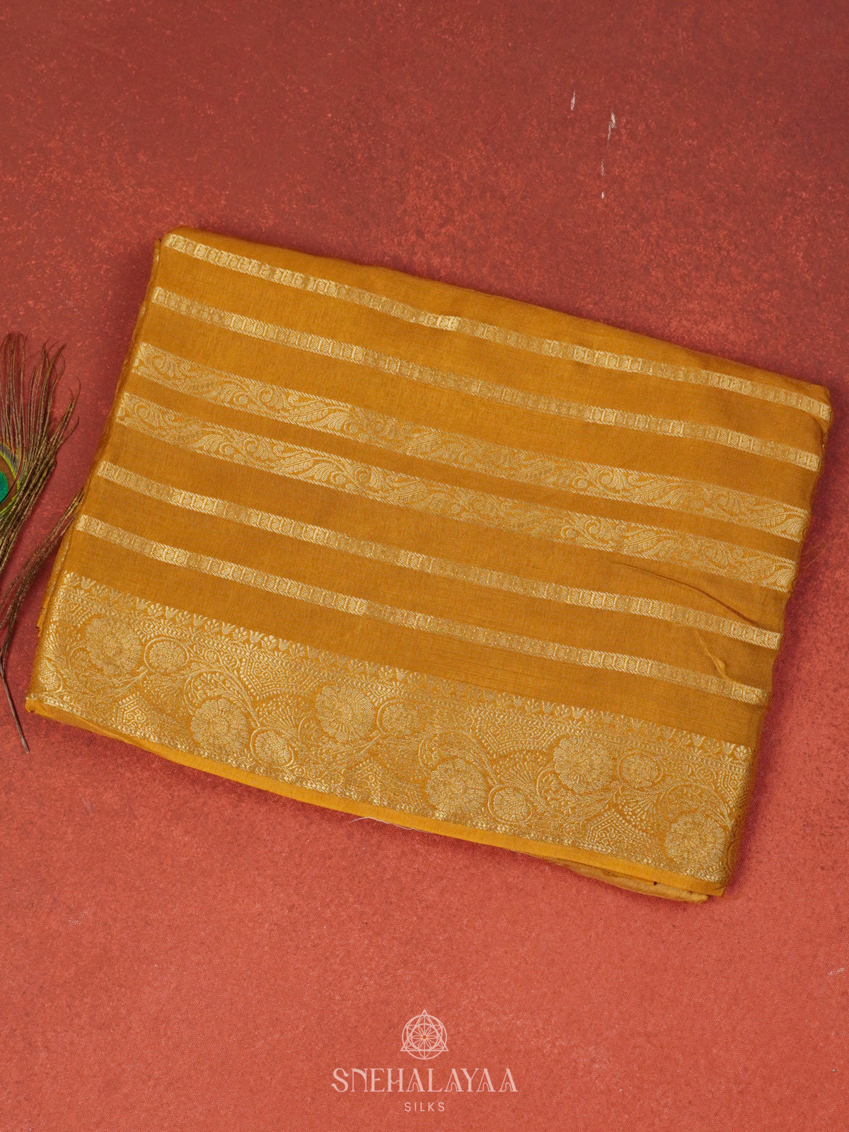 Yellow Banaras Silk Saree