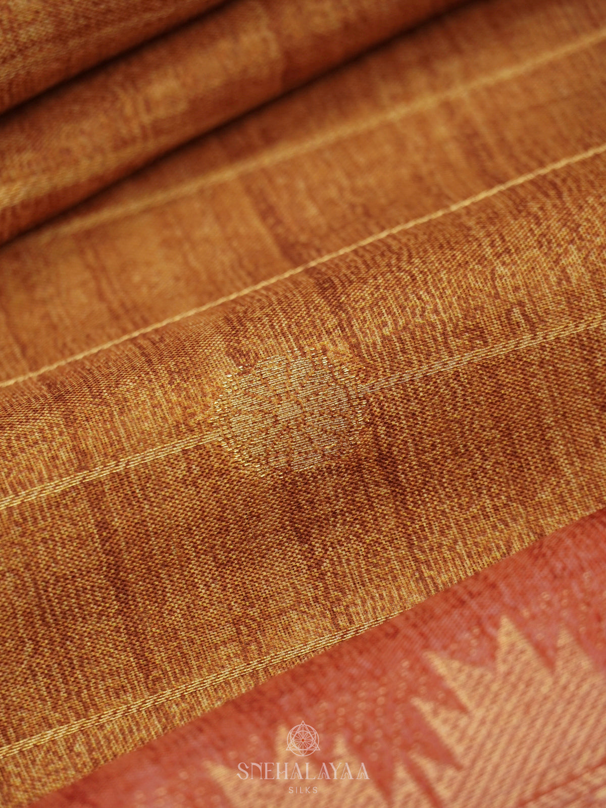 Orange Tussar Saree