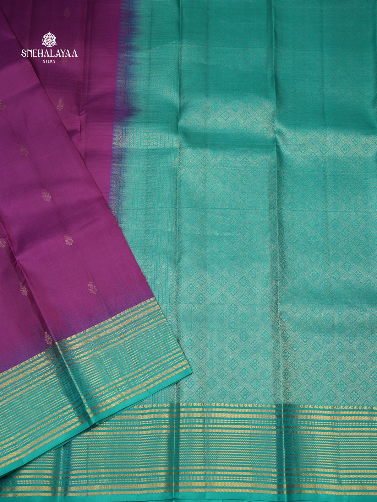 Violet Kancheevaram Silk Saree