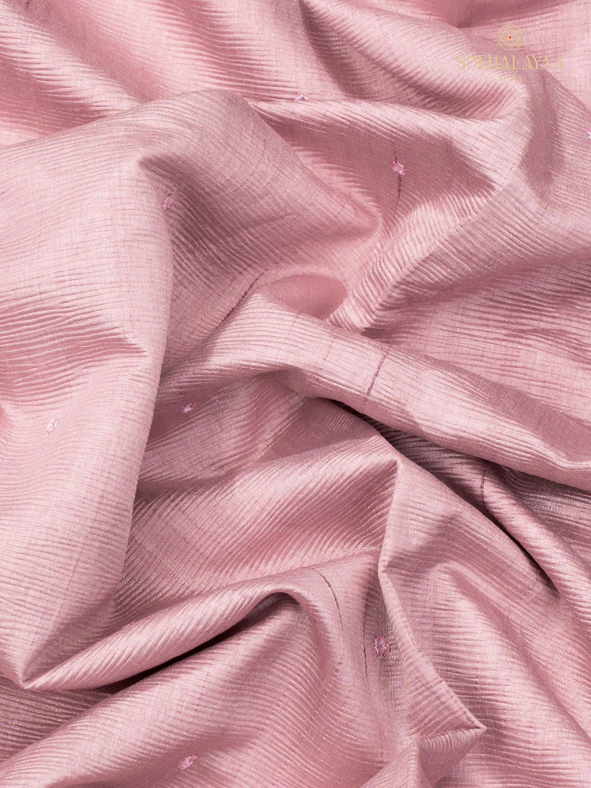 Pink Raw Silk Embroidery Saree